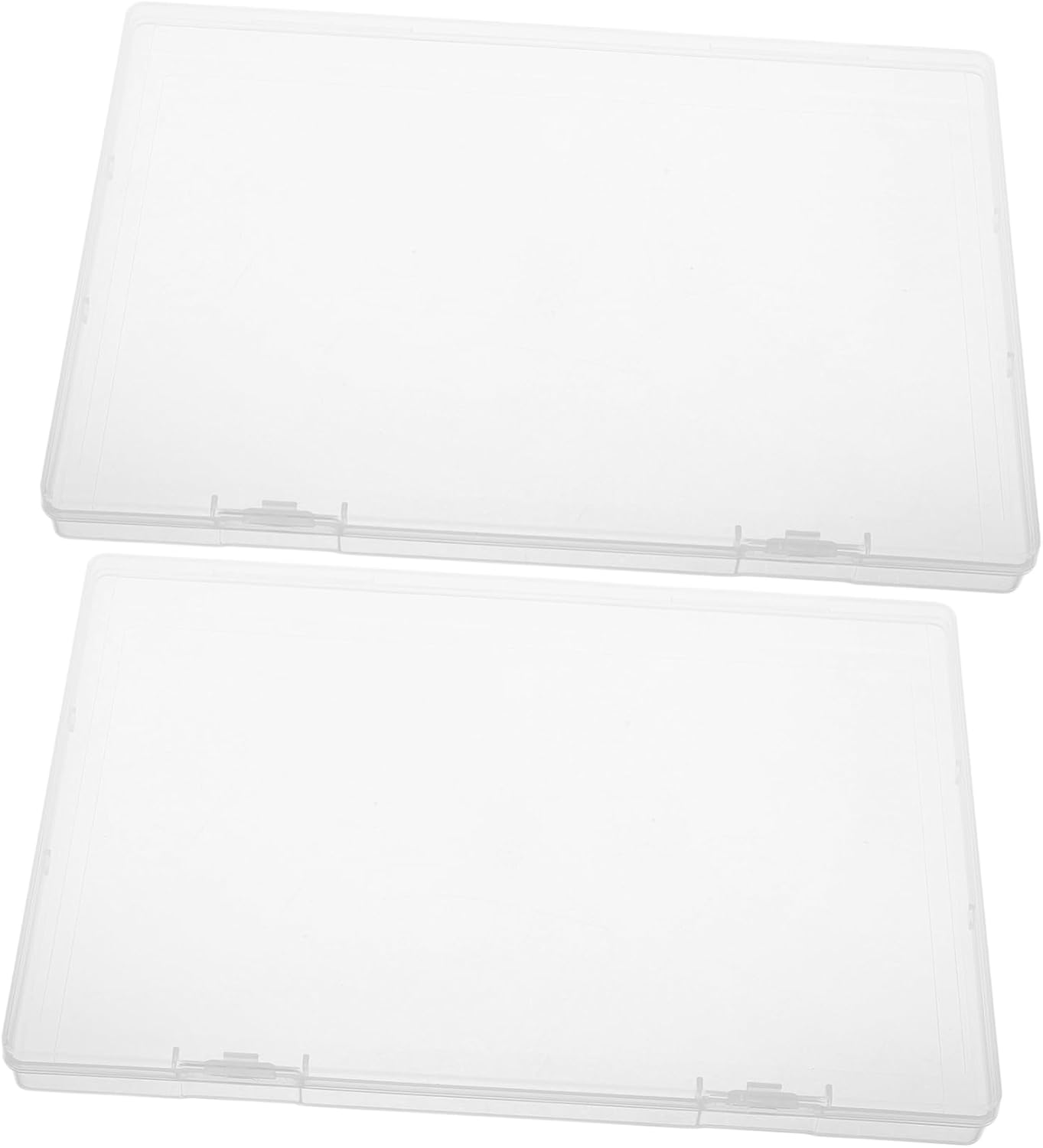 ULTECHNOVO 2Pcs Plastic Organizer Box for Birth Certificates Office File Storage Portable Document Holder Keepsake Container Lid for Home Office School Supplies and Items image number 6