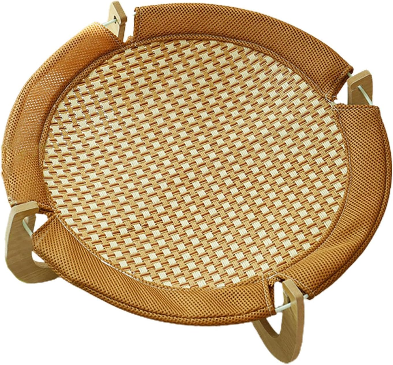 Nuyhgtr Breathable Cat Bed, Cat Cooling Mat, Rattan Cat Bed, Cooling Pet Mat, Scratch-Resistant Cats Bed, Natural Rattan Cats Cooling Mat, Versatile & Stylish Summer Mattress for Cats, Puppies image number 1