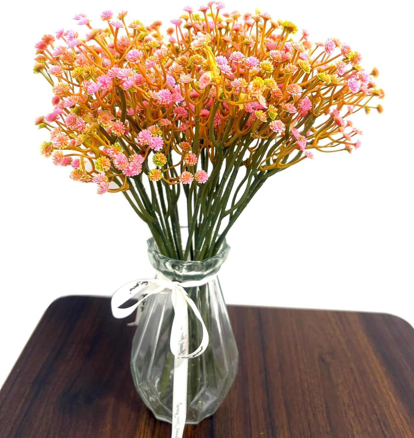 15 PCS Babys Breath Artificial Flowers Gypsophila Paniculata Faux Plant for DIY Centerpieces Wedding Party Floral Arrangement Home Decorations (Small Petals,Pink) - Purple image number 4