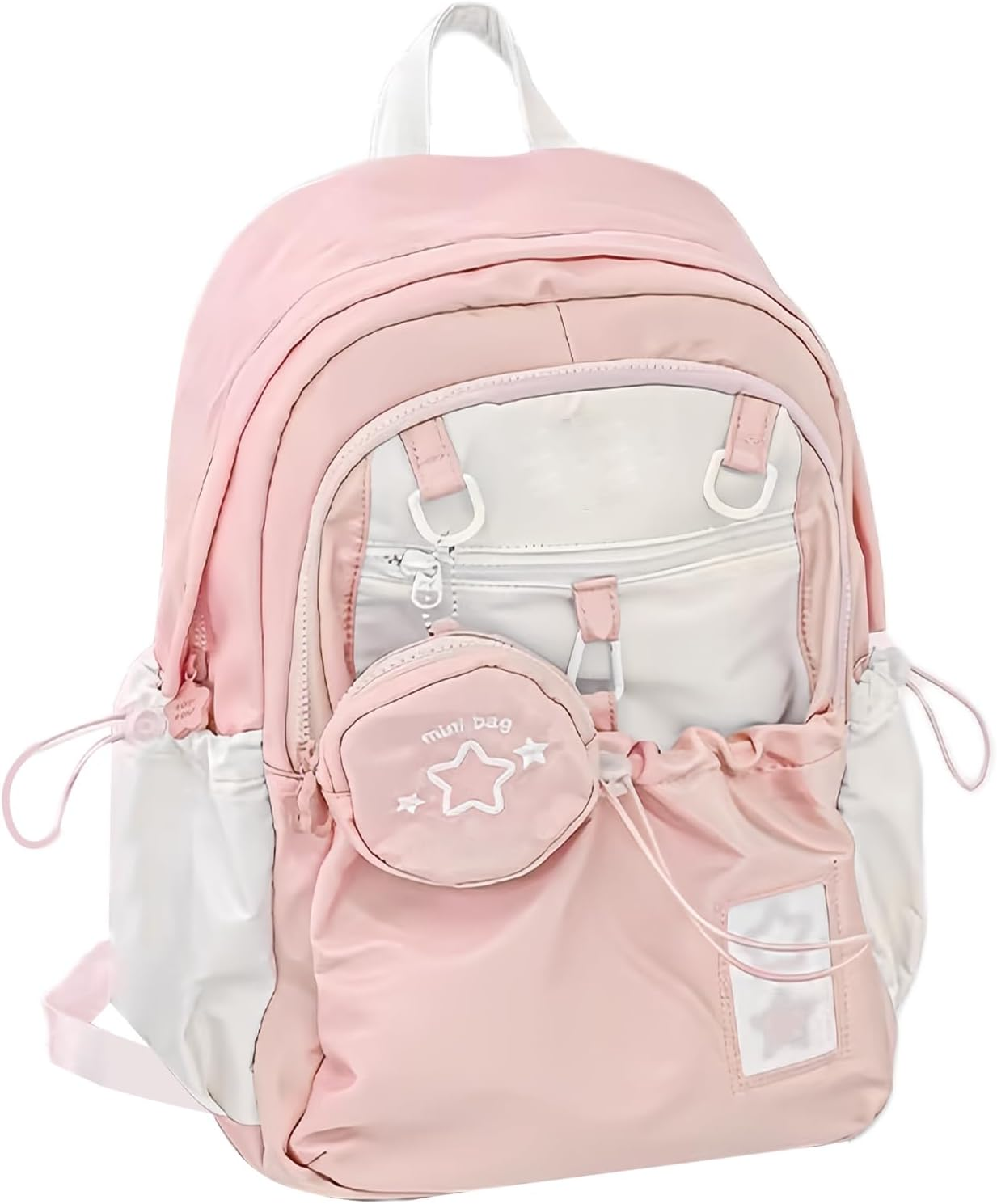 Rronnoy Teen Travel Backpack - Large School Girls Backpack with Drawstring | Student Casual Schoolbag Stylish Daily Bag for Youth Family Teen Adults Friends