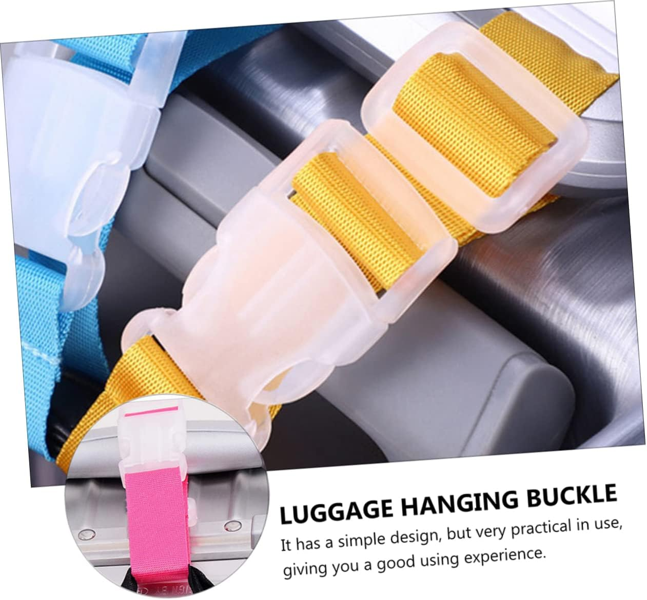 TINEASUR 5Pcs Luggage Buckle Strap Suitcase Belt for Baggage Hanging Buckles Practical Luggage Belts for Suitcase image number 3