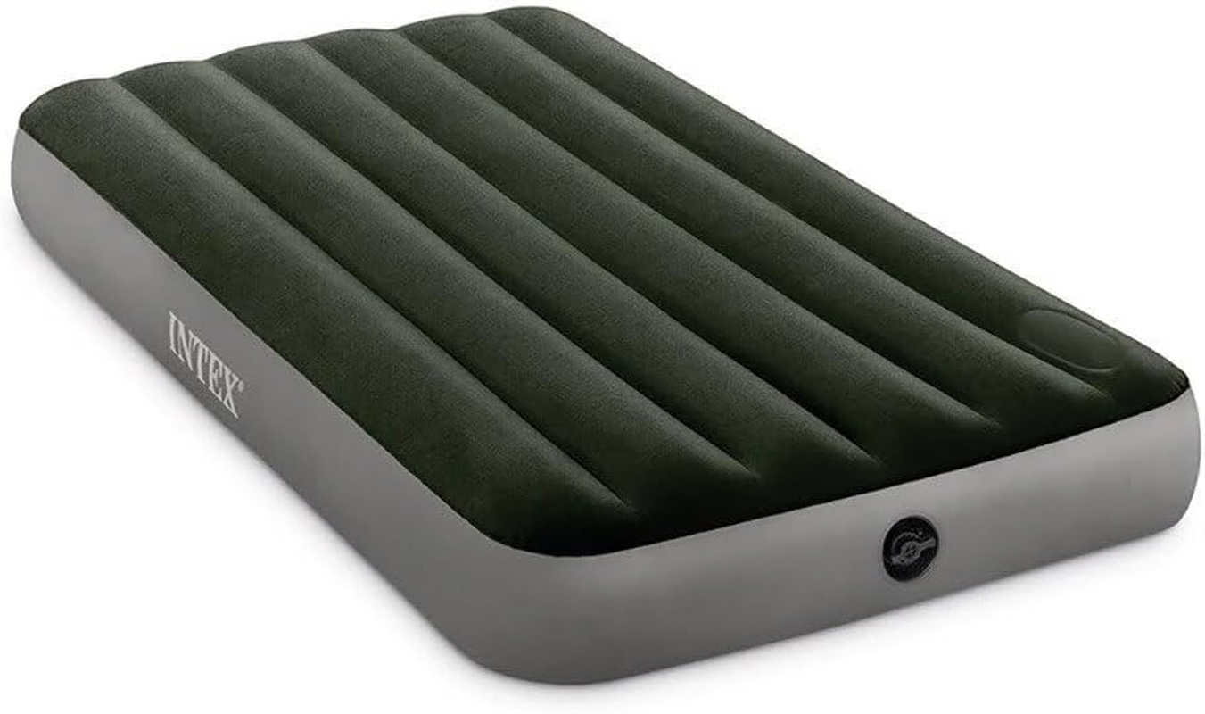 Intex 64761E Dura-Beam Standard Downy Air Mattress: Fiber-Tech &ndash; Twin Size &ndash; Built-In Foot Pump &ndash; 10In Bed Height &ndash; 300Lb Weight Capacity image number 3