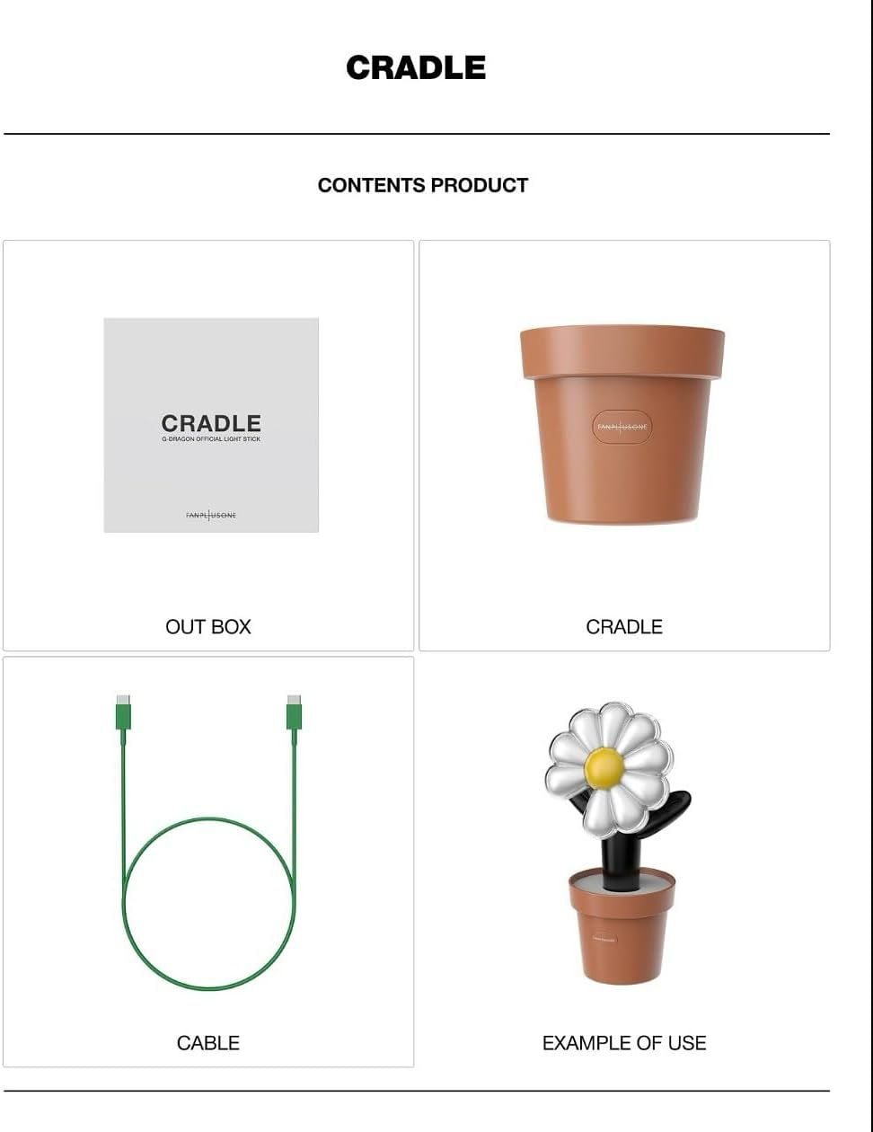 BIGBANG G-DRAGON Peaceminusone Official Light Stick MD with Tracking Sealed (Cradle Version) image number 4