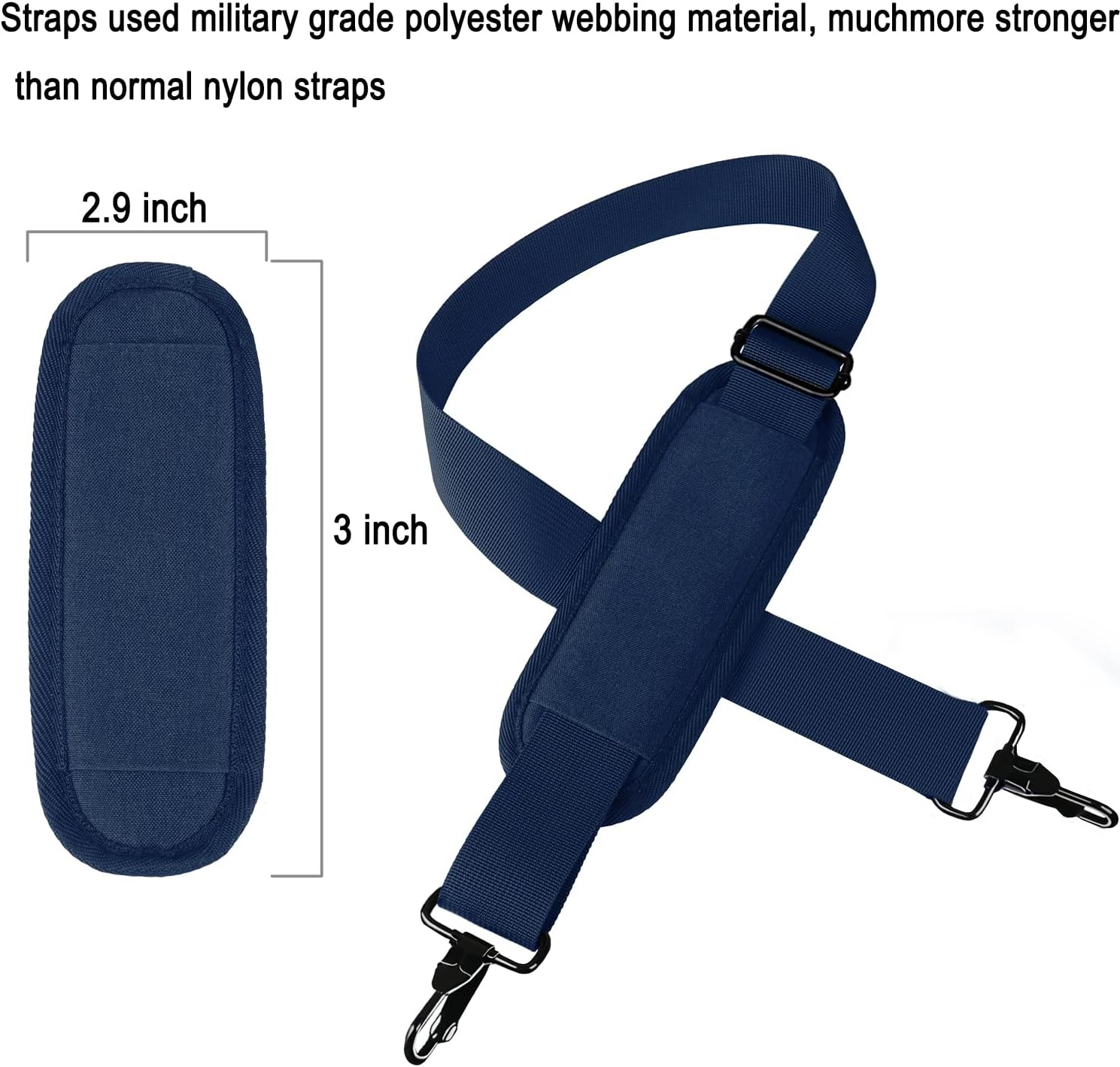 Shoulder Strap 56 Inch, Universal Adjustable Shoulder Belt image number 1