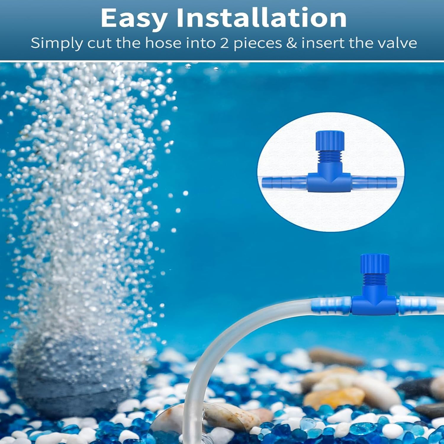 12Pcs Aquarium Air Pump Accessories,4Mm Aquarium Pump Protectors Fish Tank Accessories for Air Pump Line,Air Control Valve for 3/16" Aquarium Tubing (6 Check Valves+6 Control Valve) image number 3