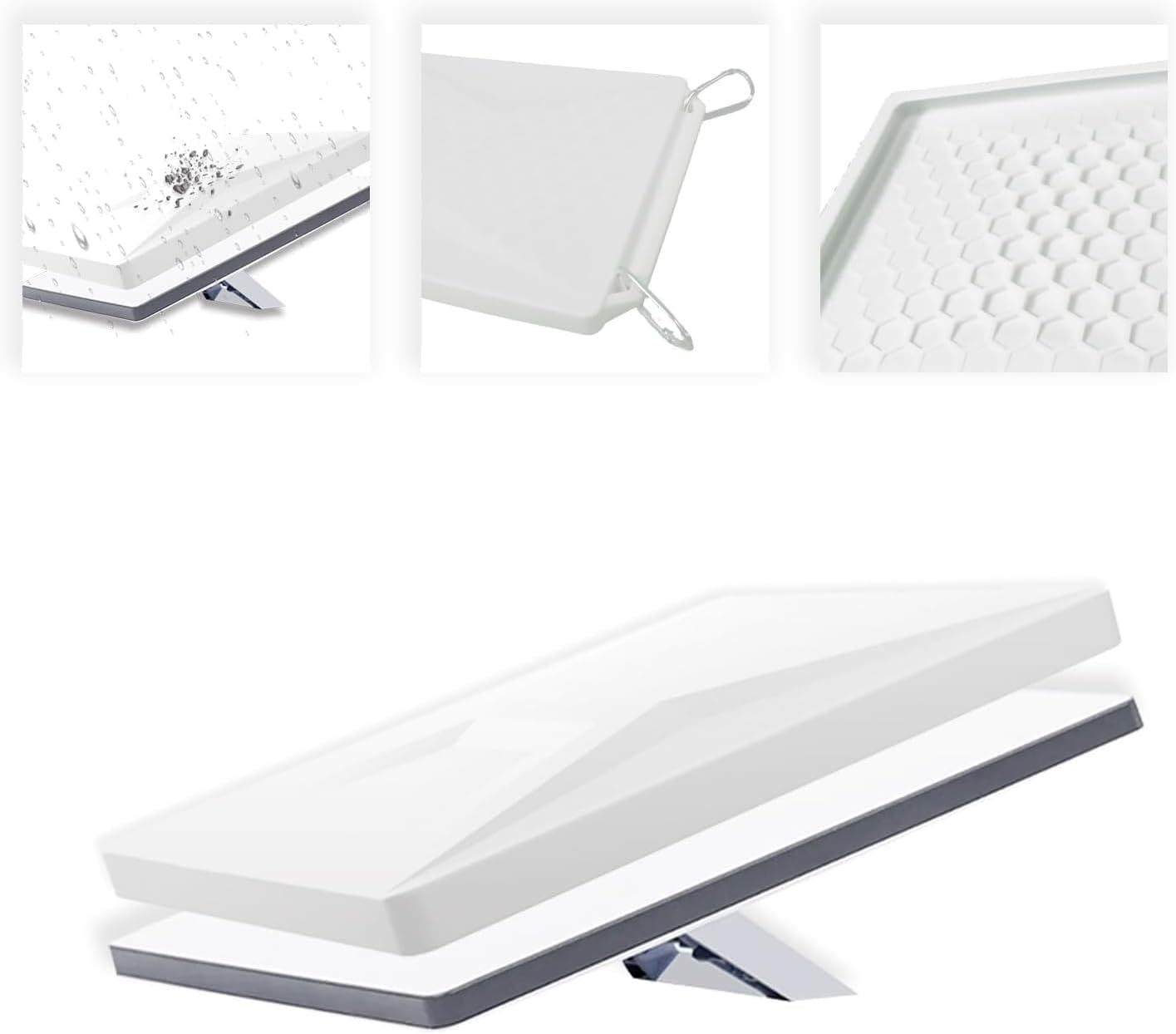 Daboot Starlink Mini Protector - Star Link Mini Case Silicone Cover for Mini Starlink Dishy Accessories Outdoor Travel Anti-Bump and Anti-Drop (White)