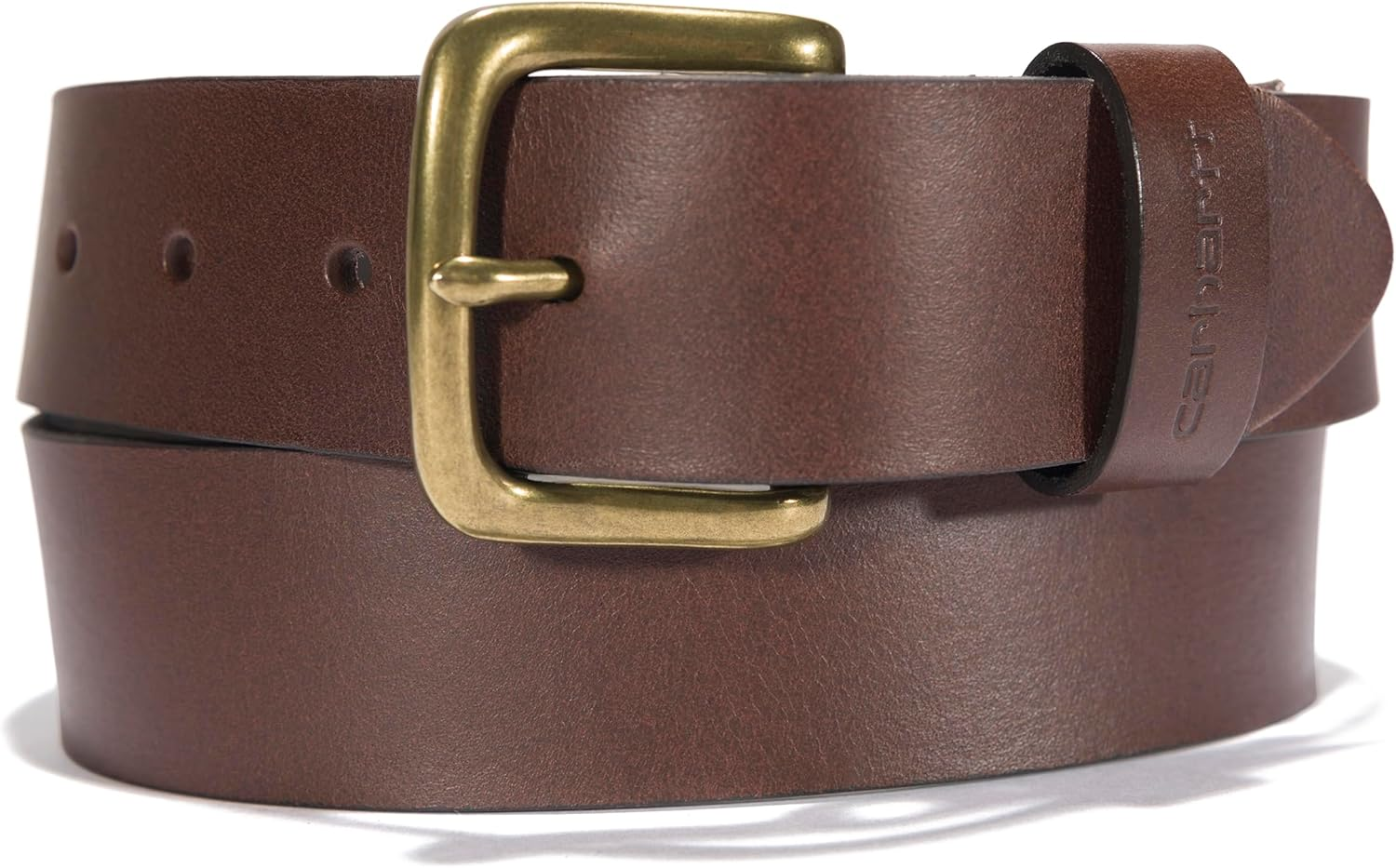Carhartt Men'S Double Row Stitching Snap Fasteners Brass Buckle, Brown image number 4