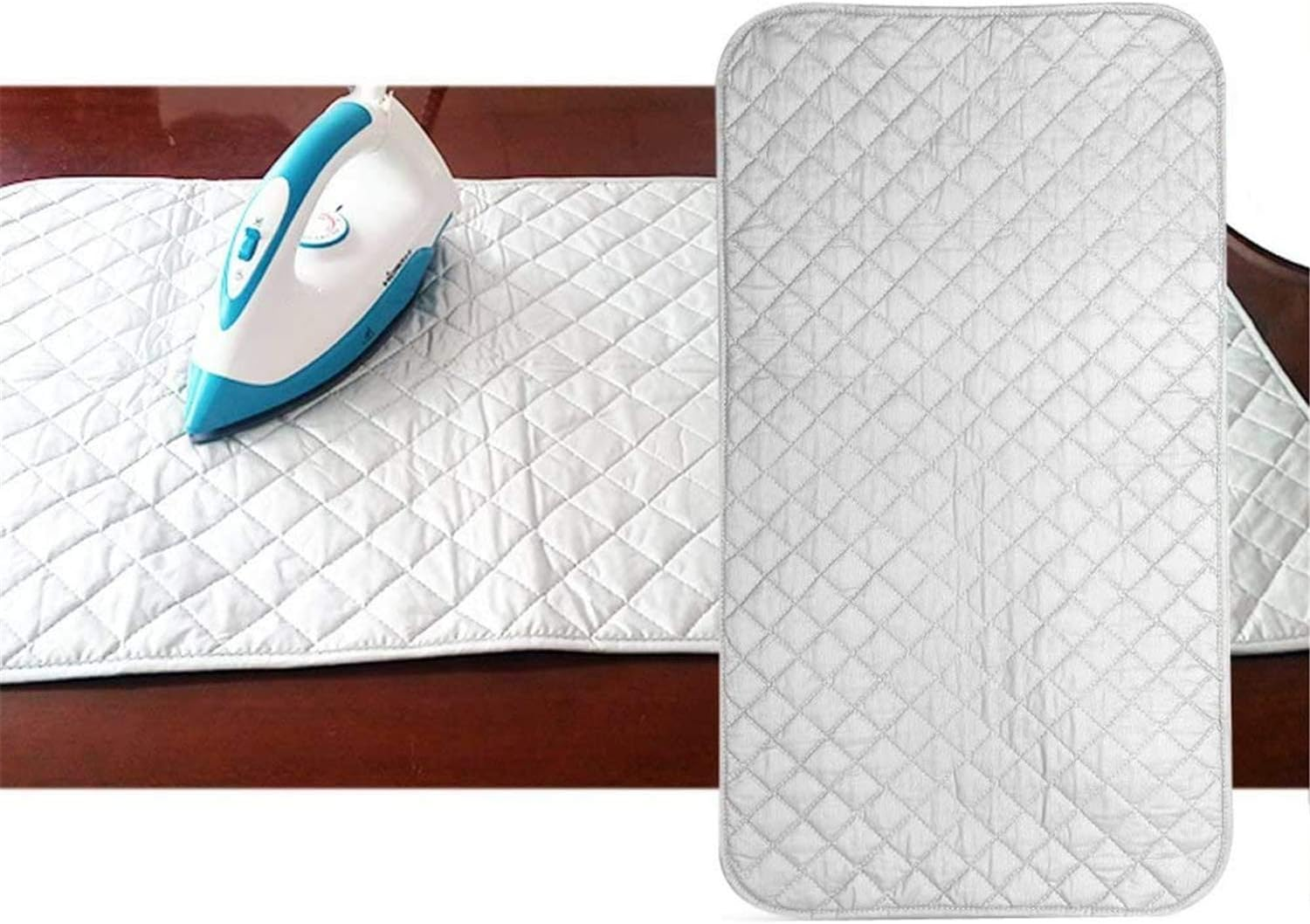Portable Ironing Blanket Ironing Mat Heat Resistant Pad Cover for Washer Dryer Table Top Countertop Ironing Board for Small Space image number 2