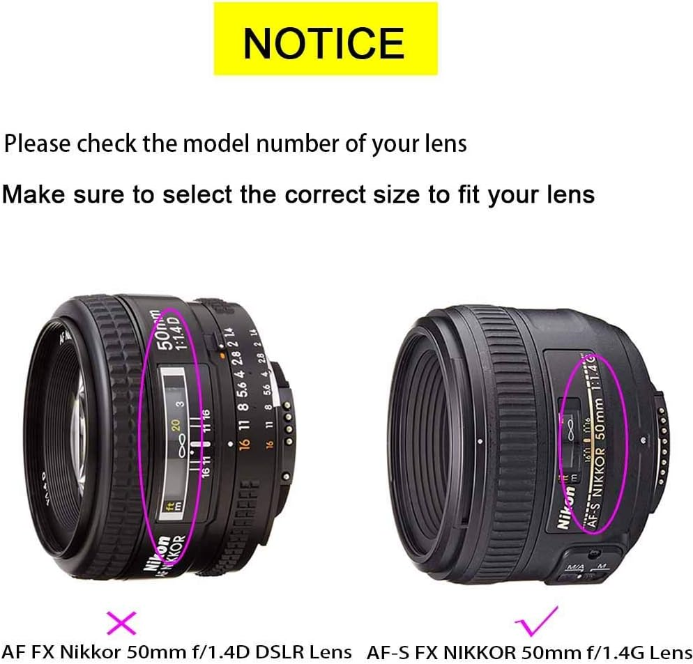 2PCS 58Mm Lens Cap Cover for AF-P NIKKOR 70-300Mm F/4.5-6.3G ，Canon EF-S 18-55Mm F/3.5-5.6 Is,Af-S DX NIKKOR 55-300Mm F/4.5-5.6G ED VR Lens, for Nikon Canon Sony and Other Lenses with 46 Mm Thread image number 2