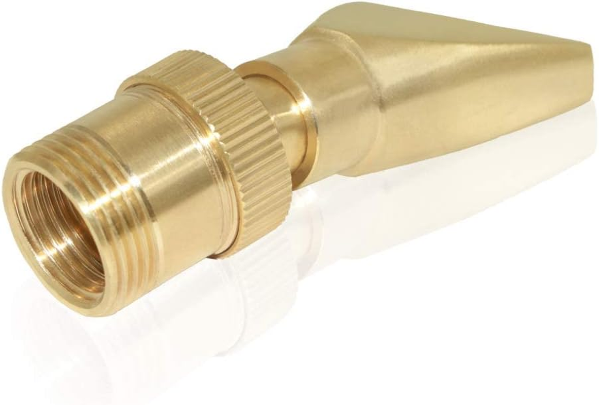 Hooshing Water Fountain Nozzle Spray 1/2" DN15 and 3/4" DN20 Brass Narrow Fan Shaped Water Spray Sprinkler for Garden Pond Amusement Park Museum image number 1