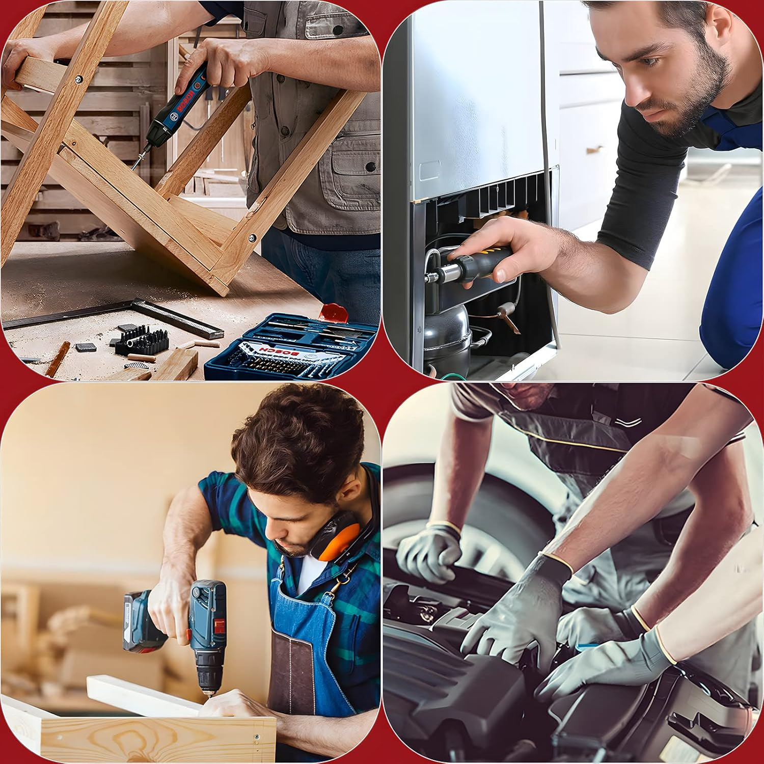 Zmbroll #8-32 185Pcs Phillips Pan Head Machine Screws 304 Stainless Steel Machine Screw Full Thread Fasteners Bolts Nuts and Washers Assortment Kit image number 3