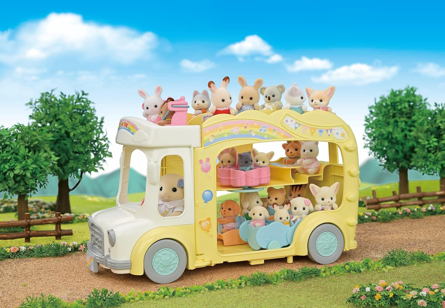 Sylvanian Families - Rainbow Fun Nursery Bus image number 3