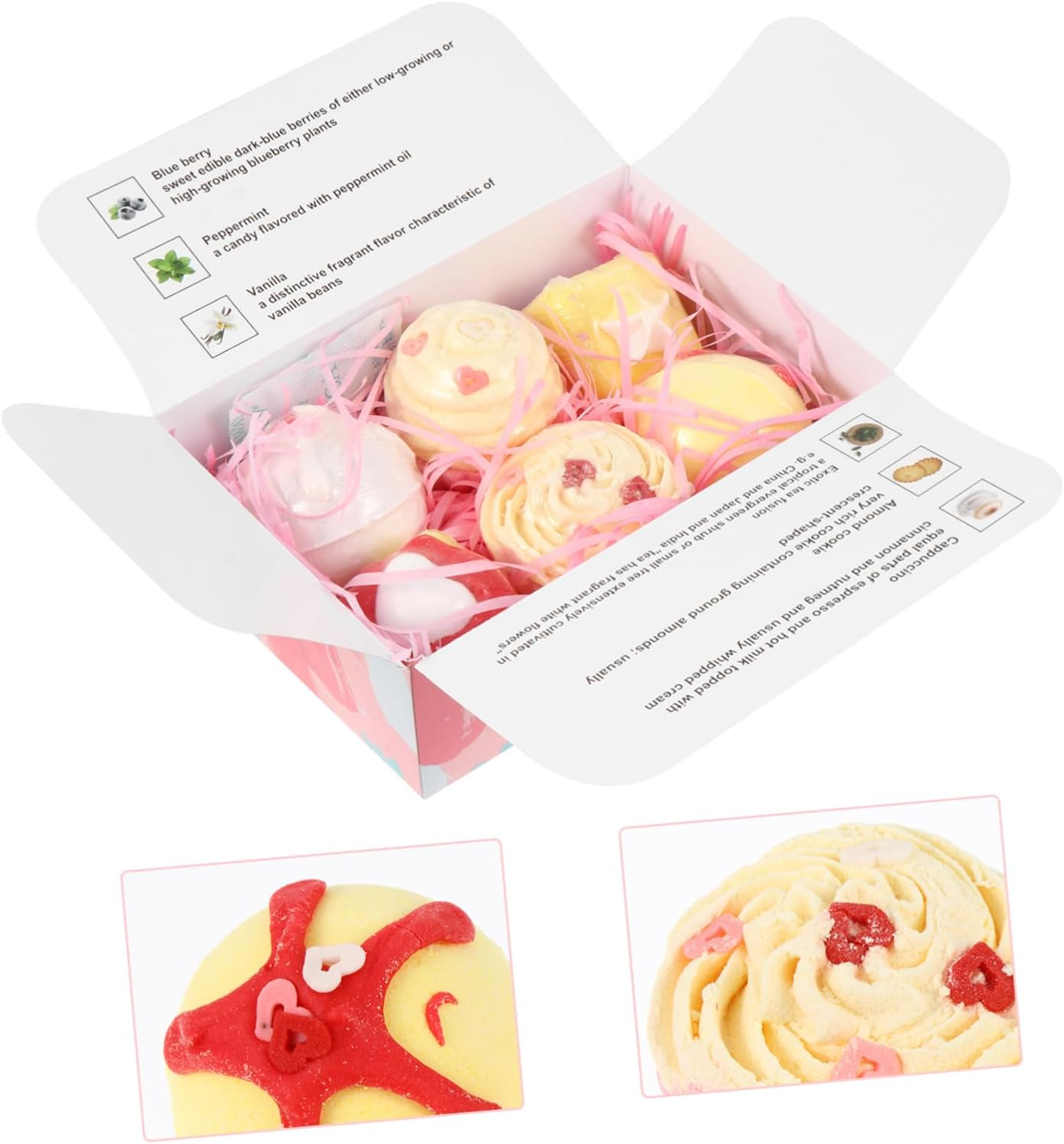 Beatifufu 6Pcs Adult Shower Spa Bath Balls Bubble Bombs Relaxing for Skin Care Relaxation image number 3