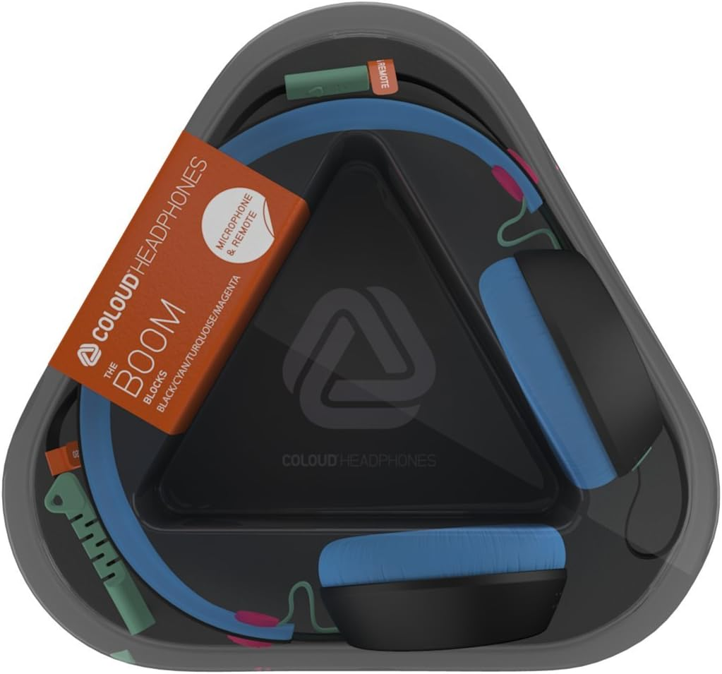 COLOUD Boom Blocks 4090638 Headphones Black/Cyan image number 2