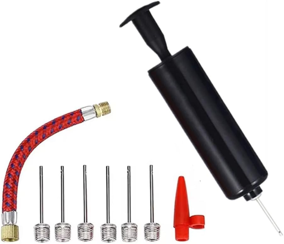 Sports Ball Pump,Portable Air Pump,Portable Air Pump,Ball Pump Inflator Kit with Needle,Nozzle,Extension Hose for Exercise Sport Balls - Football & Soccer,Basketball,Volleyball Pump,Swim Inflatables image number 1