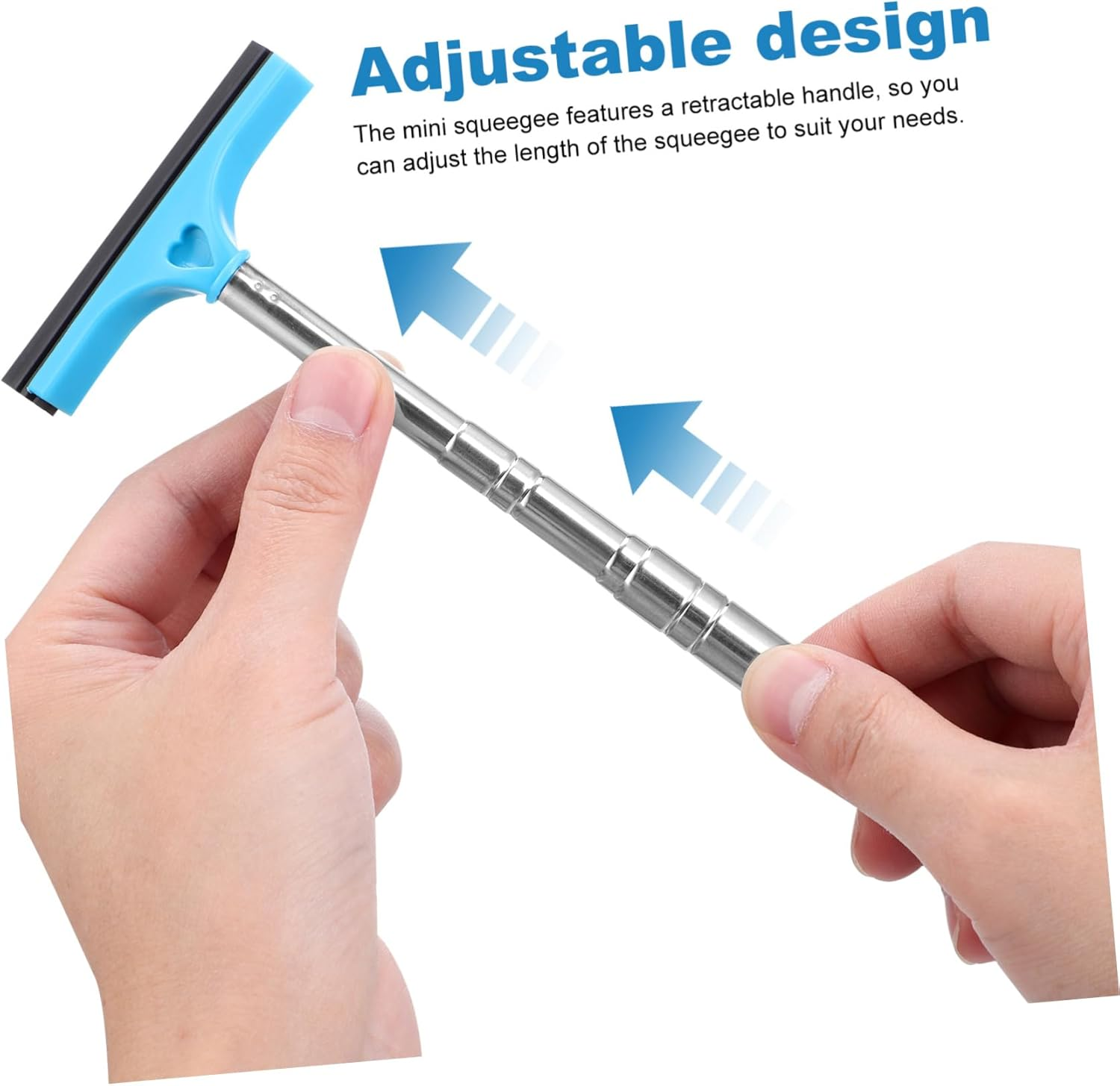 AKOOSY Retractable Car Mirror Squeegees 4Pcs Mini Telescoping Water Wipers for Side and Rear View Mirrors, Compact Car Window Cleaner Set for Automotive Exterior Care image number 3