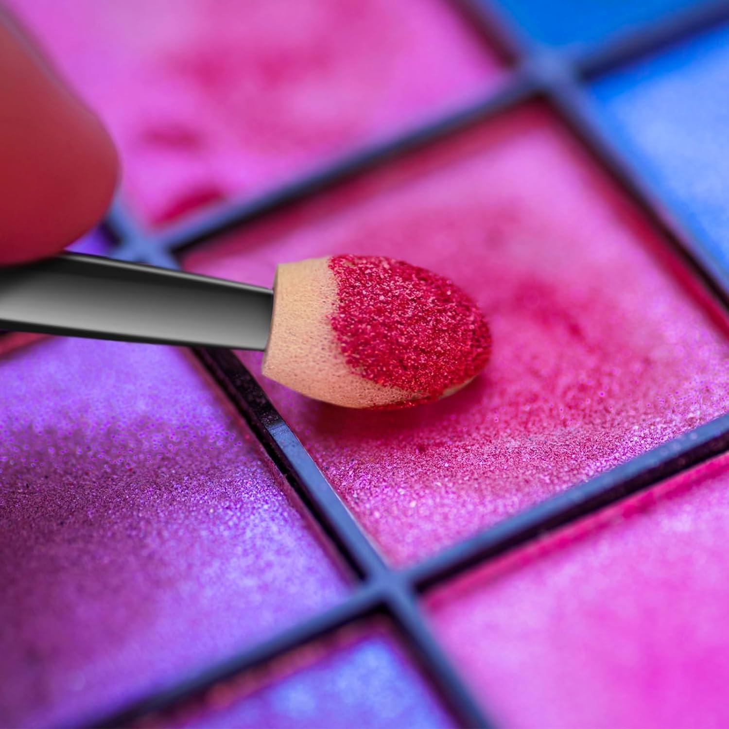 HAIKING Eyeshadow Brush, 100 PCS Dual Sides Eye Shadow Brushes for Nail Art, Makeup Tools(6.3 Cm/2.48 In) image number 6