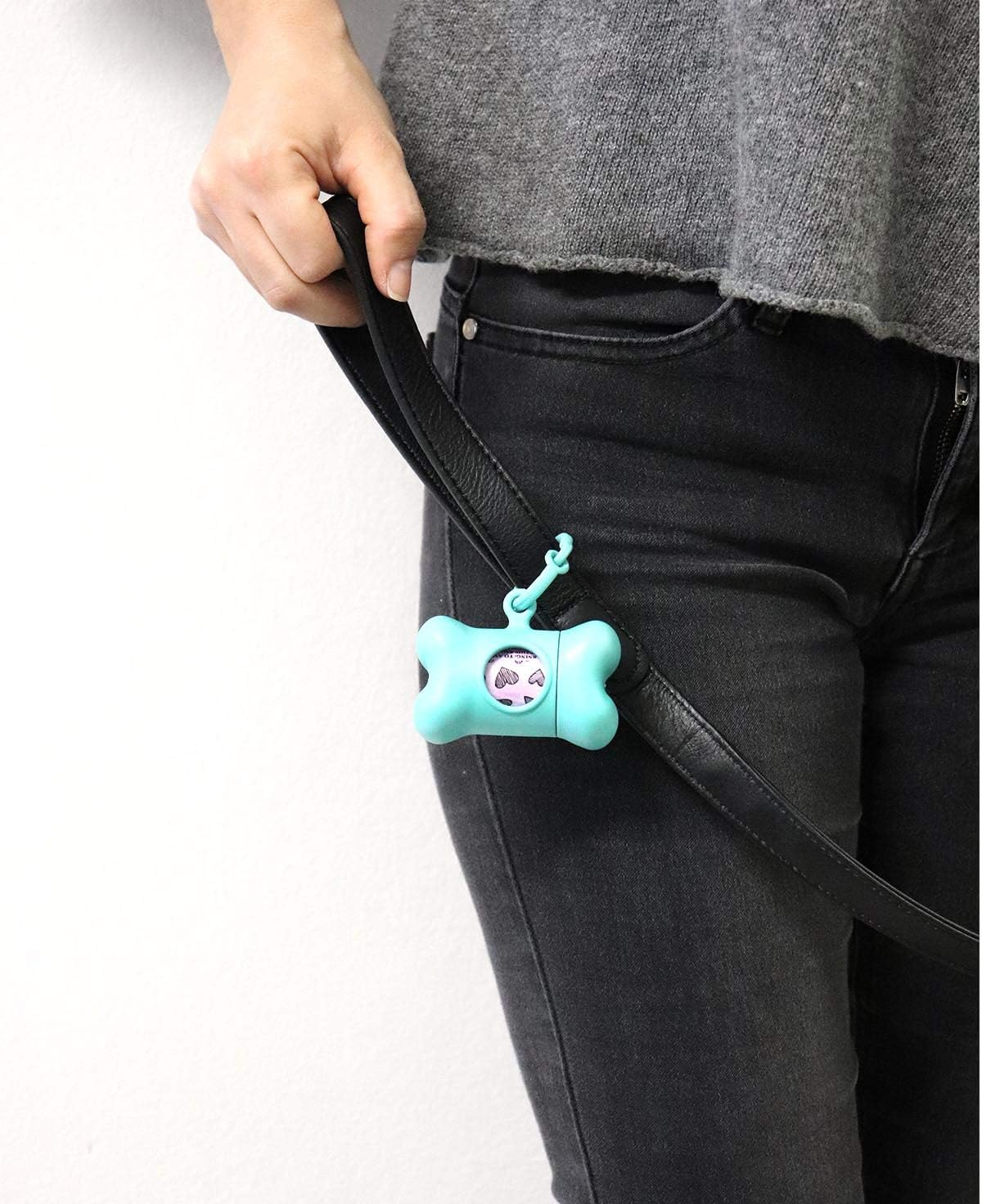 United Pets Bon Ton Nano Chrome Dispenser for Small Dogs - Includes 10 Biodegradable Bags - Gold - Silver image number 2