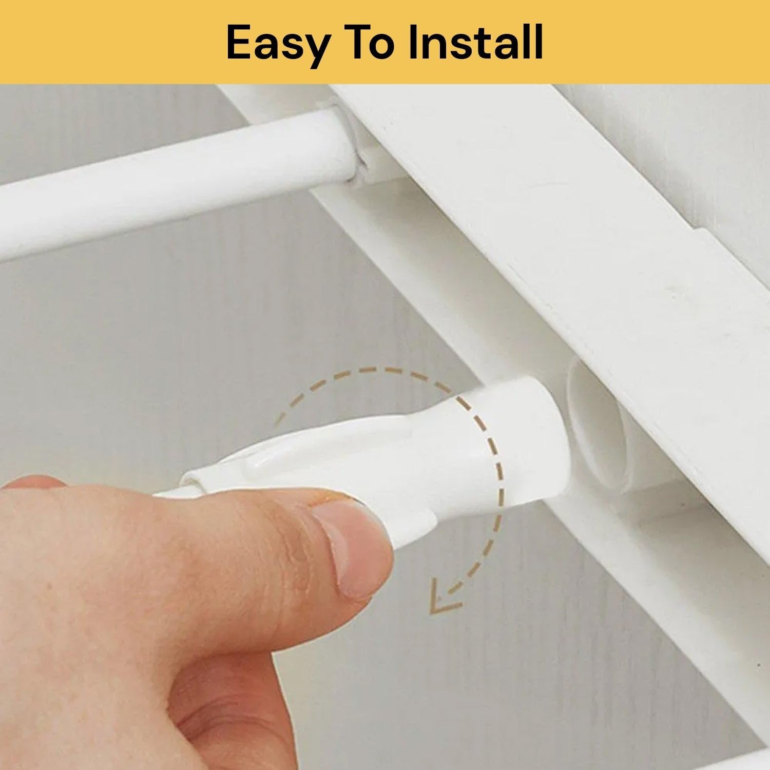 EZONEDEAL Adjustable Shelf Closet Storage Rack Organizer, Expandable Closet Shelf Space Saver Racks for Kitchen Cupboard Wardrobe Kitchen Adjustable Storage Rack (30-40Cm Length/ 24Cm Wide, White) image number 6