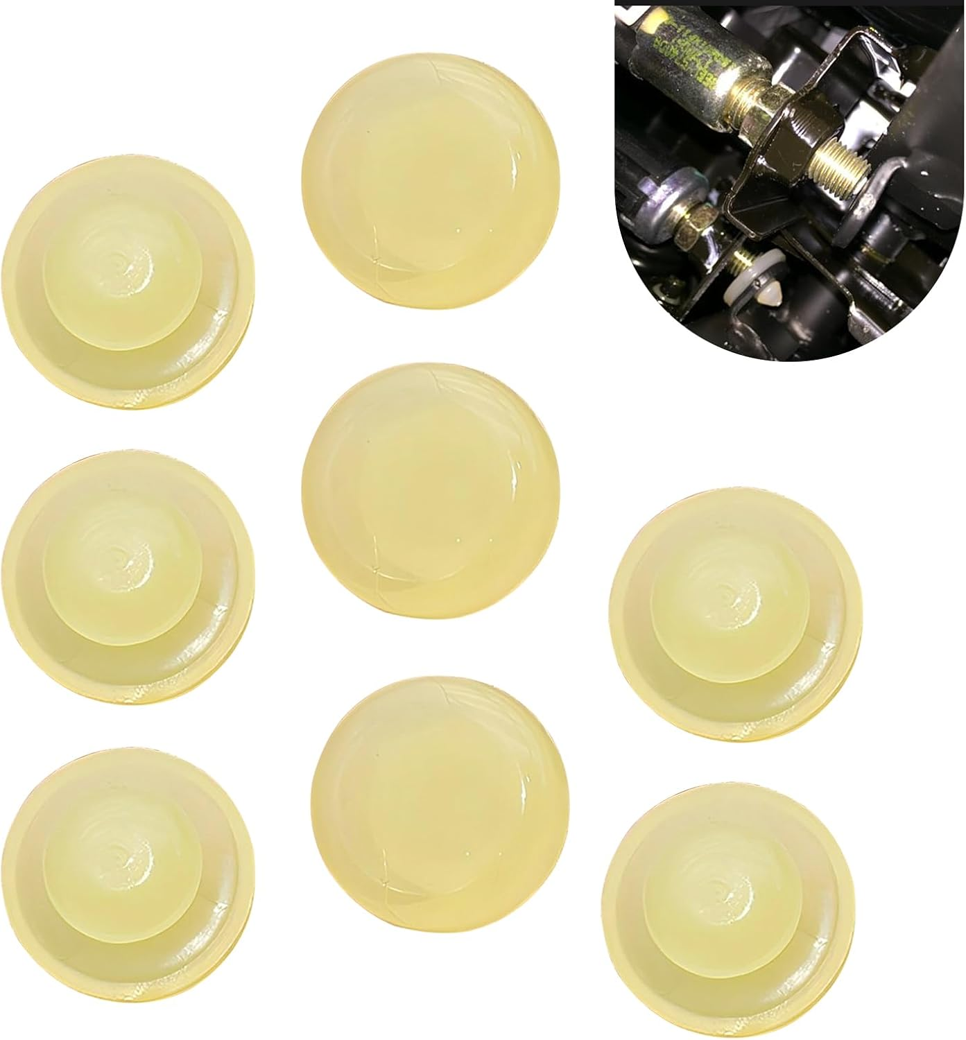 Ajxn 4 PCS Car Truck Auto Brake Pedal Pad Light Switch Stopper Clutch Pedal Pad 90541-06036 (Black), (AJXWQ-4PCS) image number 3