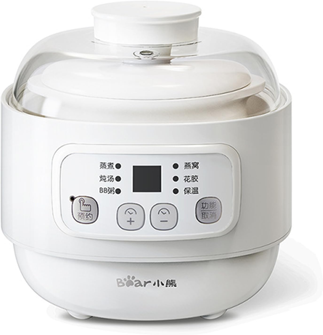 Electric Stew Pot, 0.8L Mini Ceramic Slow Cookers, 6 Smart Menus, 9.5H Appointment & Keep Warm, for Household Stew Pot, Soup, Baby Porridge, Desserts (Almond, AU Adapter)
