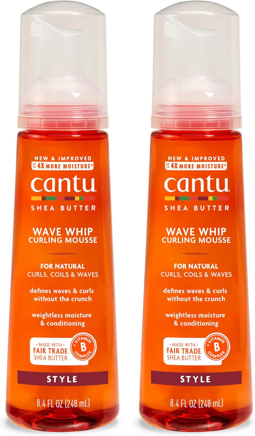 Cantu Wave Whip Curling Mousse for Natural Hair with Pure Shea Butter, 8.4 Fl Oz (Pack of 2) image number 5