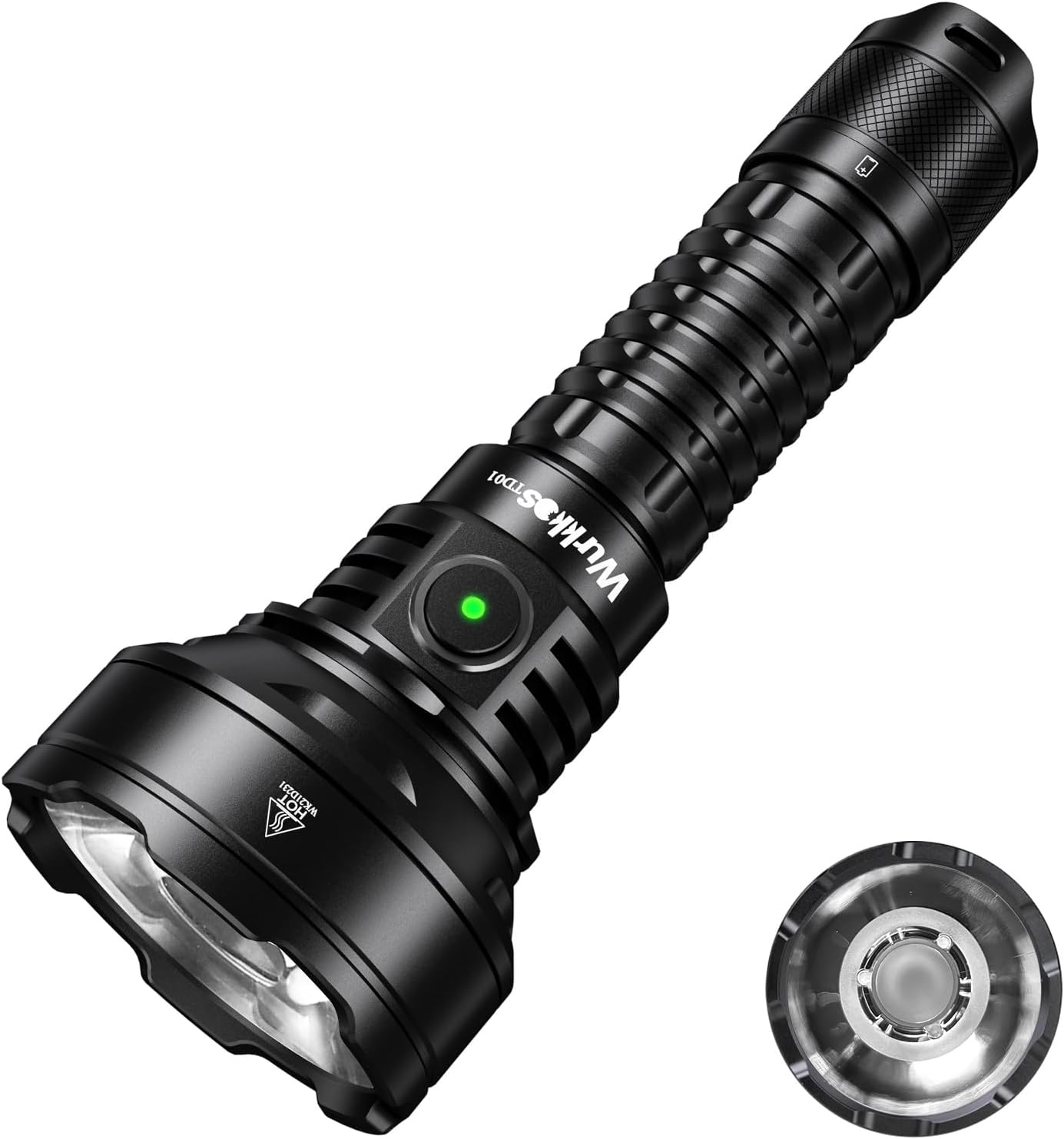 Wurkkos Tactical Flashlight High Lumens TD01C Rechargeable Torch 2000 Lumen, Max 1039 Meters Beam Distance Led Torch, Powerful IP68 Waterproof Flashlight for Camping Hiking(6500K)