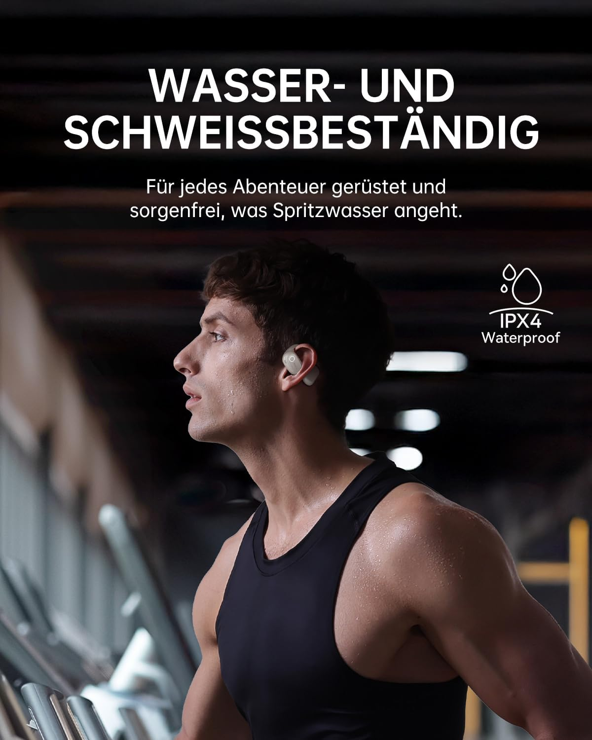 Baseus Bowie MF1 Bluetooth Headphones Open Acoustic Headsets Led Powerful Bass Ultralight IPX4 Waterproof Microphones ENC Wireless Earbuds Bluetooth 5.4 for Running Workout Fitness image number 5