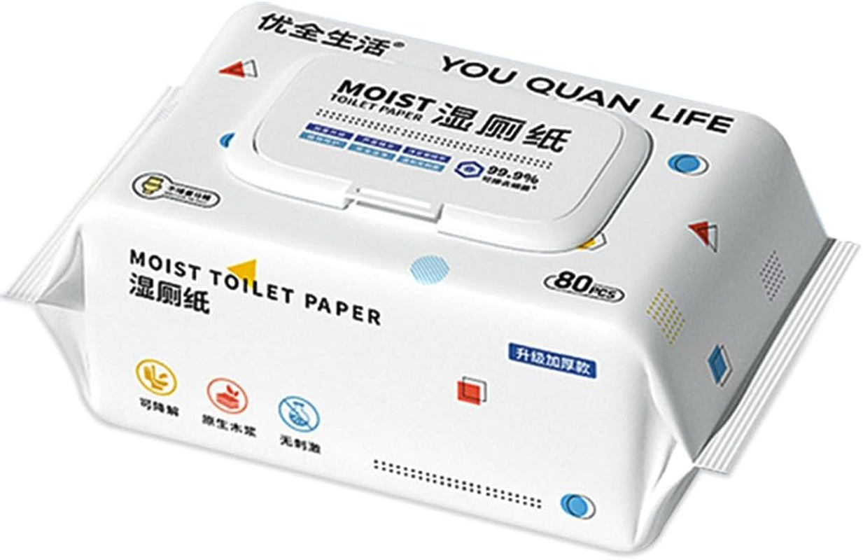 Mumoo Bear Wet Toilet Paper, Adult Flushable Wipes - 80 Wipes- Plant-Based Fibers for Direct Skin Contact and Toilet-Friendly Use in Personal Cleansing Routine(1 Pack) image number 3