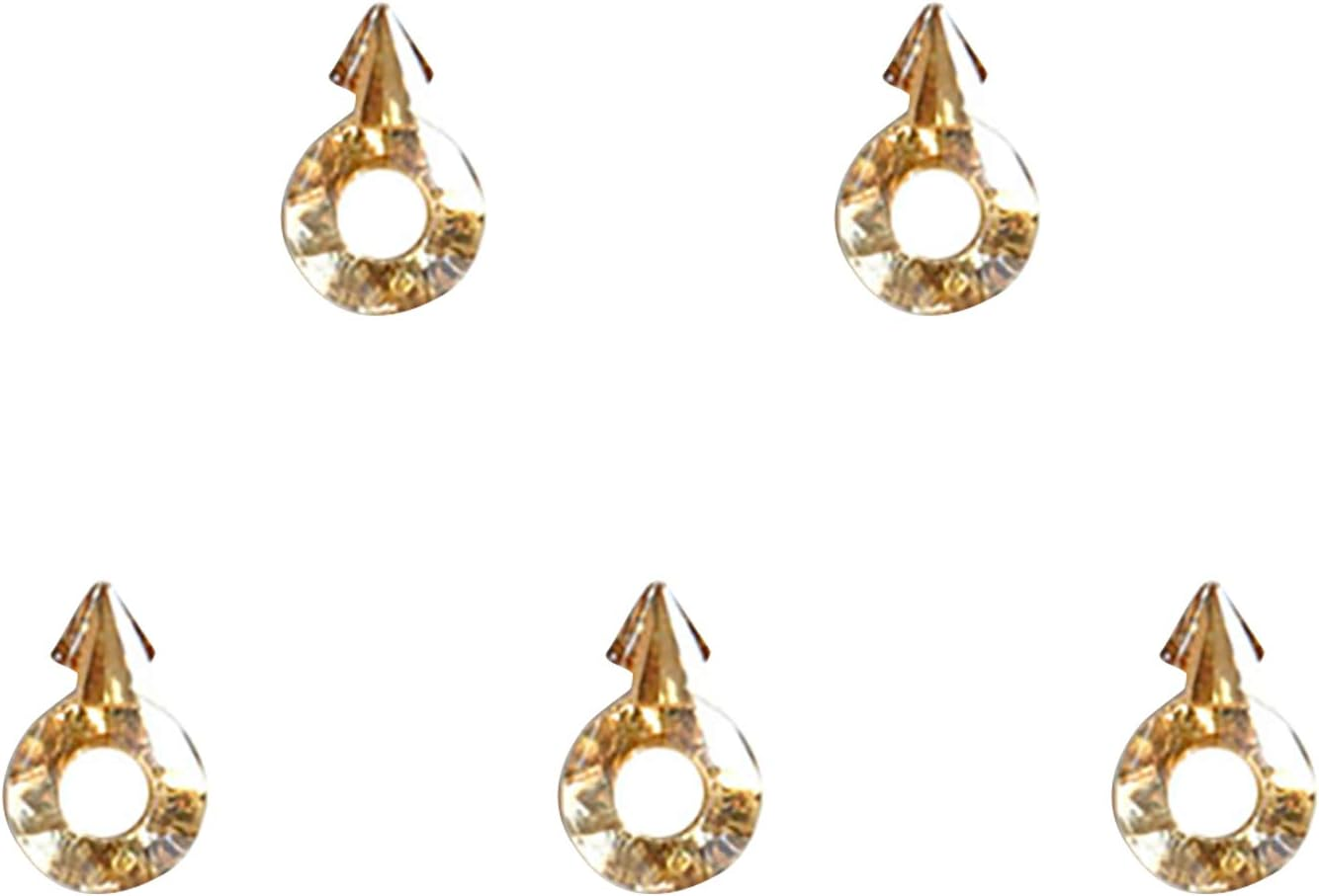 5 Grains Nail Art Rhinestones Nail Gemstone Rhinestones Decorative Nail Arrow Diamond Transparent Champagne image number 3