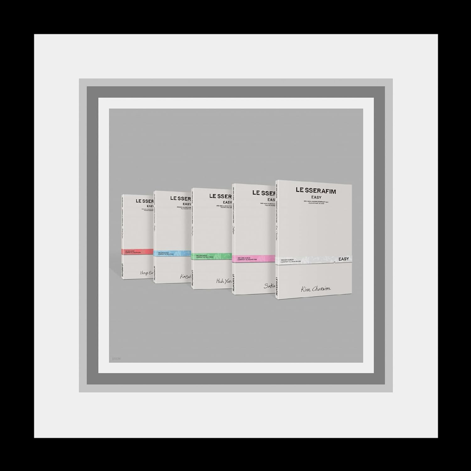 LE SSERAFIM Easy 3Rd Mini Album Contents+Card+Tracking Sealed LSFM (Compact File#4) image number 2