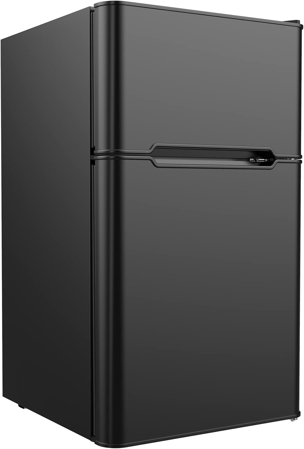 90L Bar Fridge with Freezer Double Door Mini Refrigerator Portable Compact Fridge Freezer for Home Office Dorm Apartment Beer Beverage Cola Wine Black image number 1