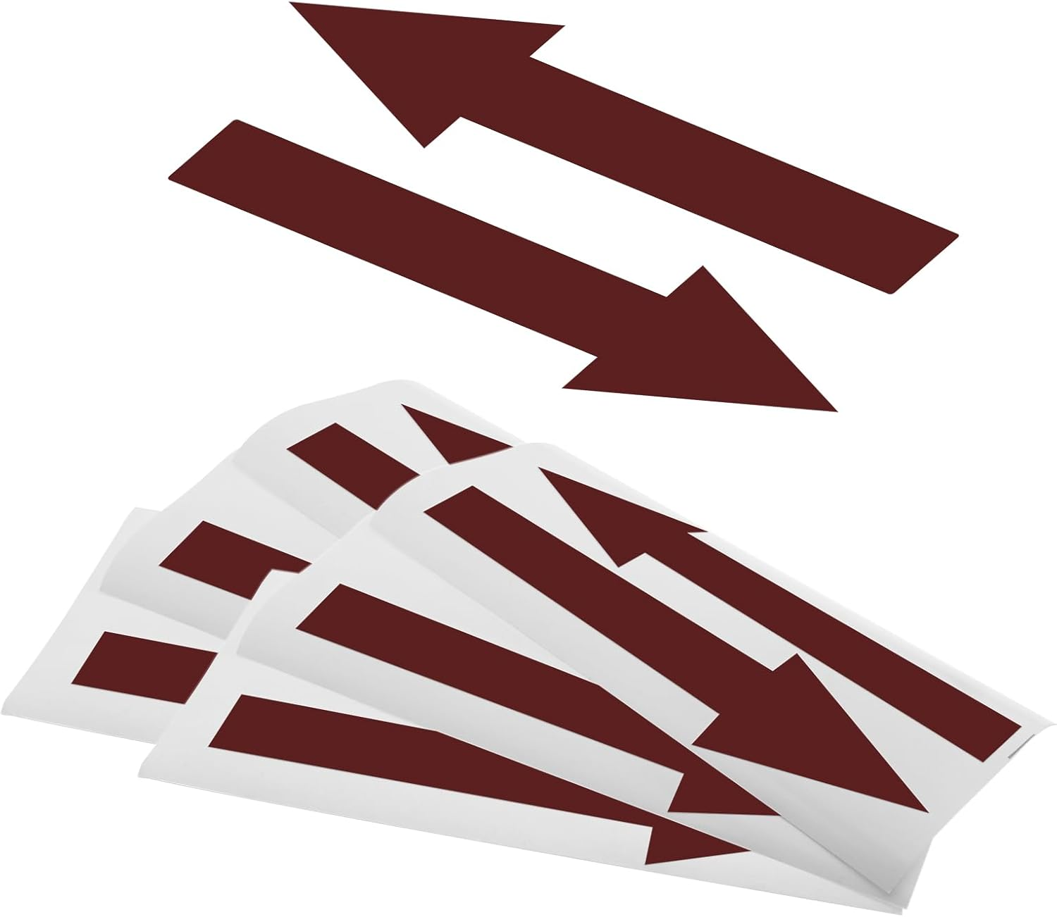 Joyangy 8 X 2 Inch Black Arrow Sign Stickers, 12 Pack Waterproof PVC Removable Self Adhesive Floor Decals, Wall Marking Arrow Signs for Road Instructions