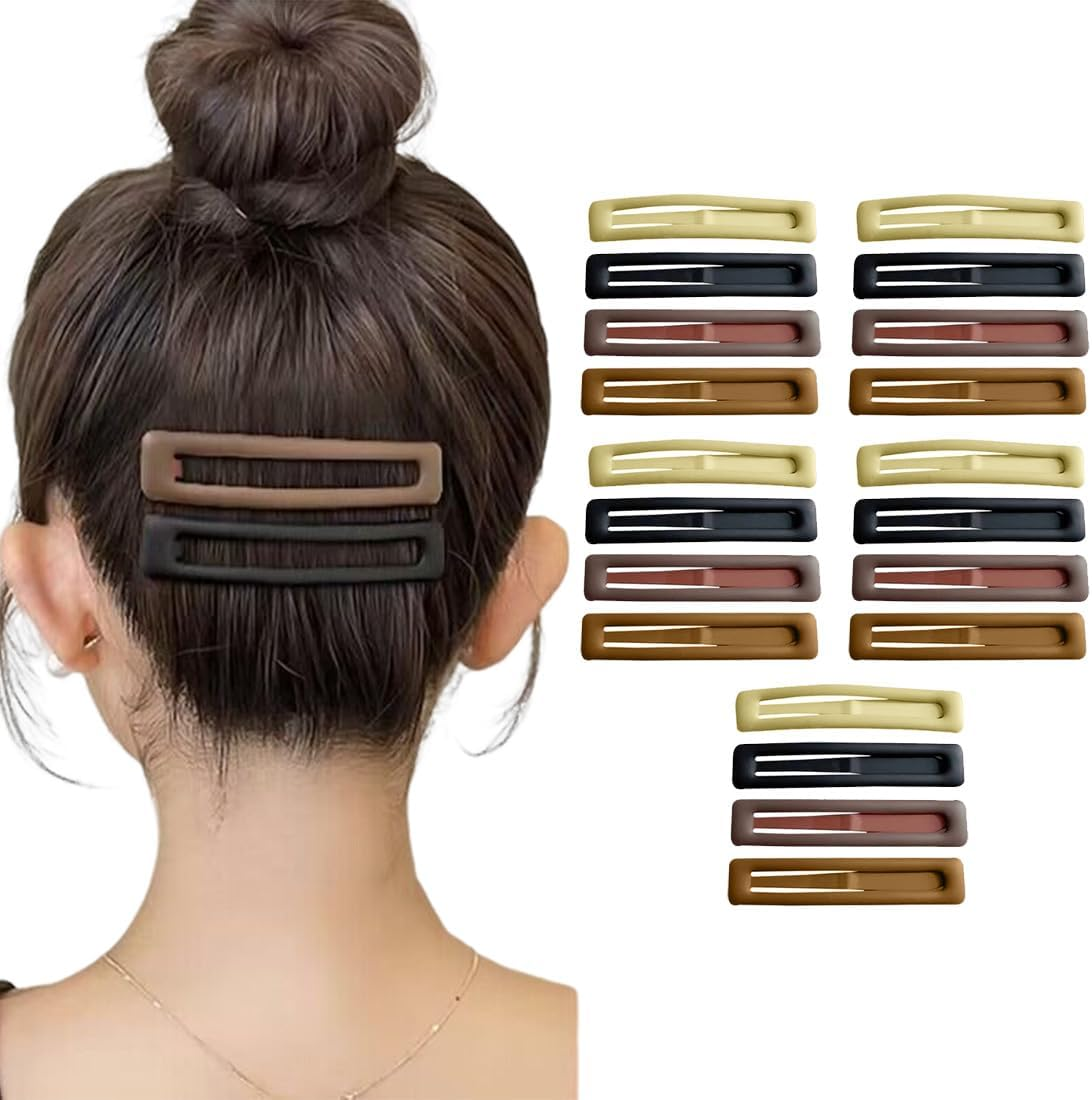 ROKZELT Pack of 20 Hair Clips, Women'S Thin Hair, 7 Cm, Automatic French Hair Clips, Volume Clip, French Barrette Clip, Colourful Hair Clips, Hair Clip for Girls and Women (4 Colours) image number 4