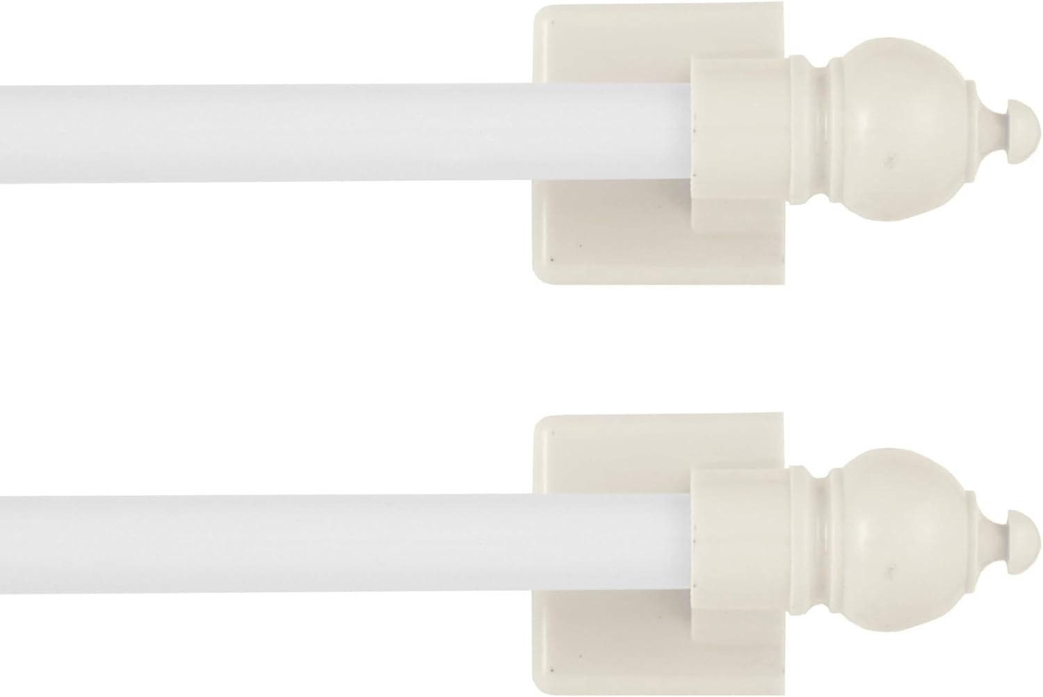 Kenney KN40345 Petite Sidelight Magnetic Rods, 8.75 to 15.75-Inch, White, Twin Pack image number 2