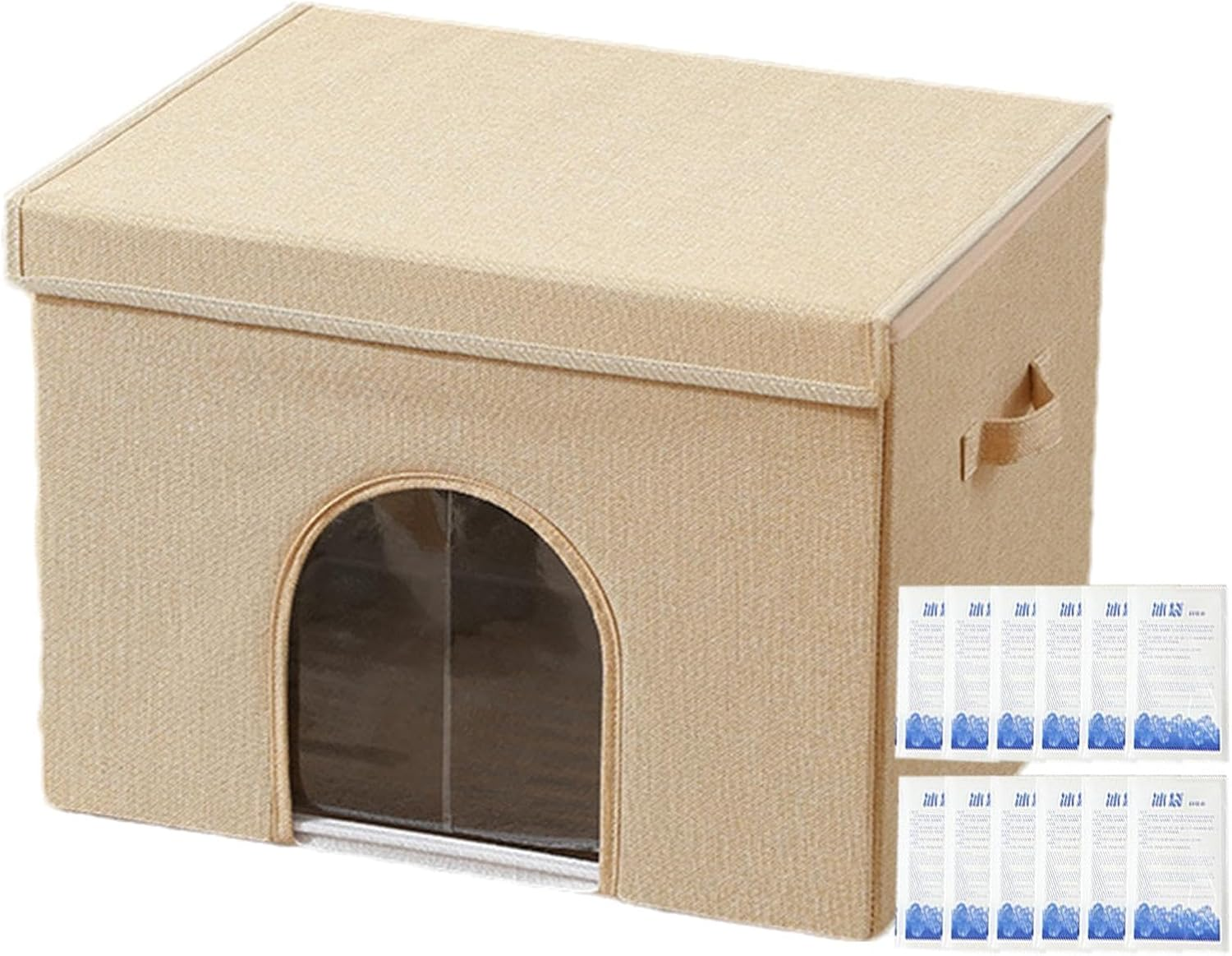 Outdoor Cat House - Cabin Outdoor Pet Shelter | Insulated Cat House | Versatile Cat Shelter | Cat Shelter with Ice Packs - outside Cat Shelter Insulated Cat House with 12 Ice Packs image number 5