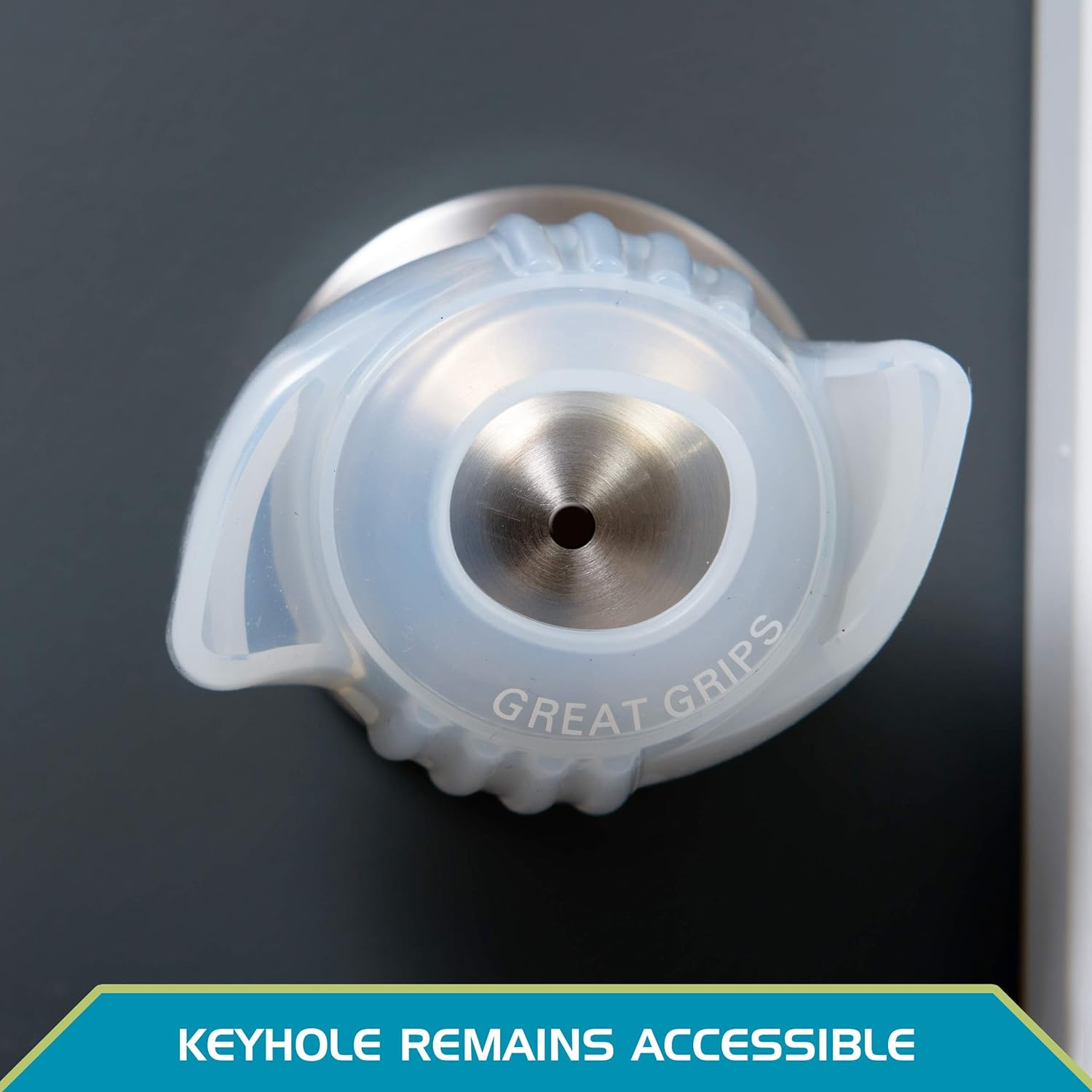 Able Life EZ Doorknob Grips, Arthritis & Senior Living Aid, Open Doors Easily, Set of 2, 2 Count, Clear (8130) image number 5