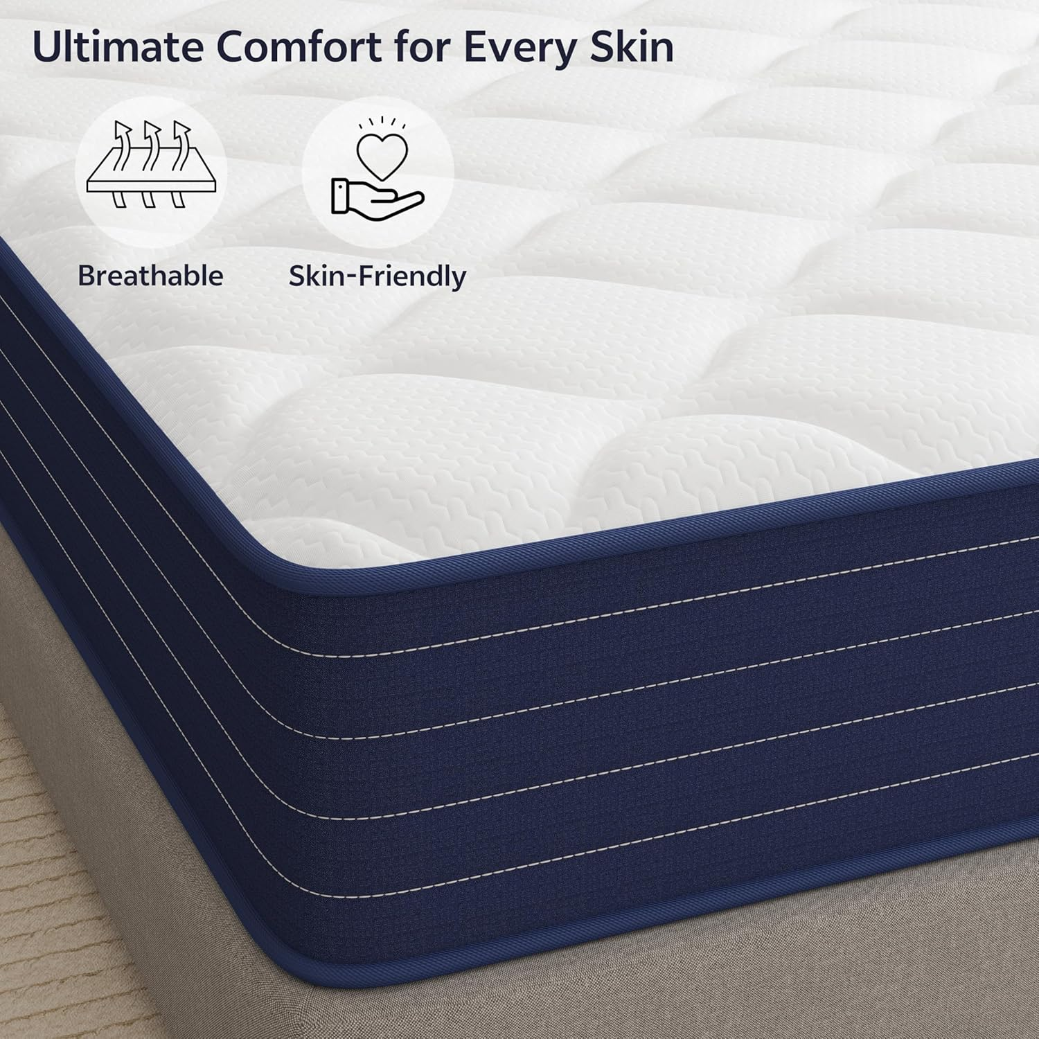 King Single Mattress, 30CM King Single Size Bed Mattress in a Box, Hybrid Pocket Spring & Memory Foam, Medium Firm Support, Motion Isolation, Fiberglass-Free