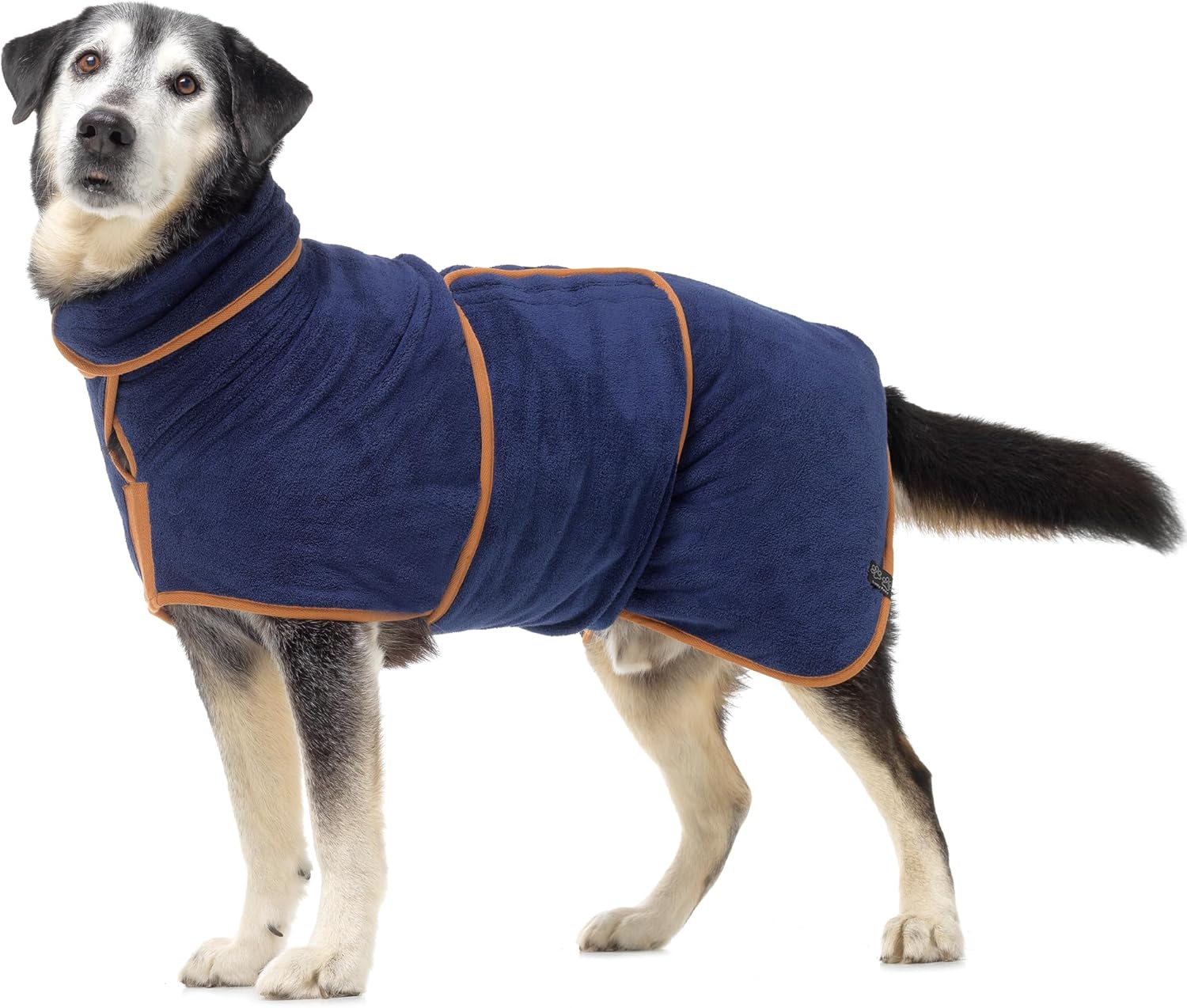 Lucky Paws&reg; UK Dog Drying Coat - Double-Layer Robe for Faster Drying, Super Absorbent Towel & Ultra Soft Dressing Gown in One Luxurious Robe (XXL, Aubergine)