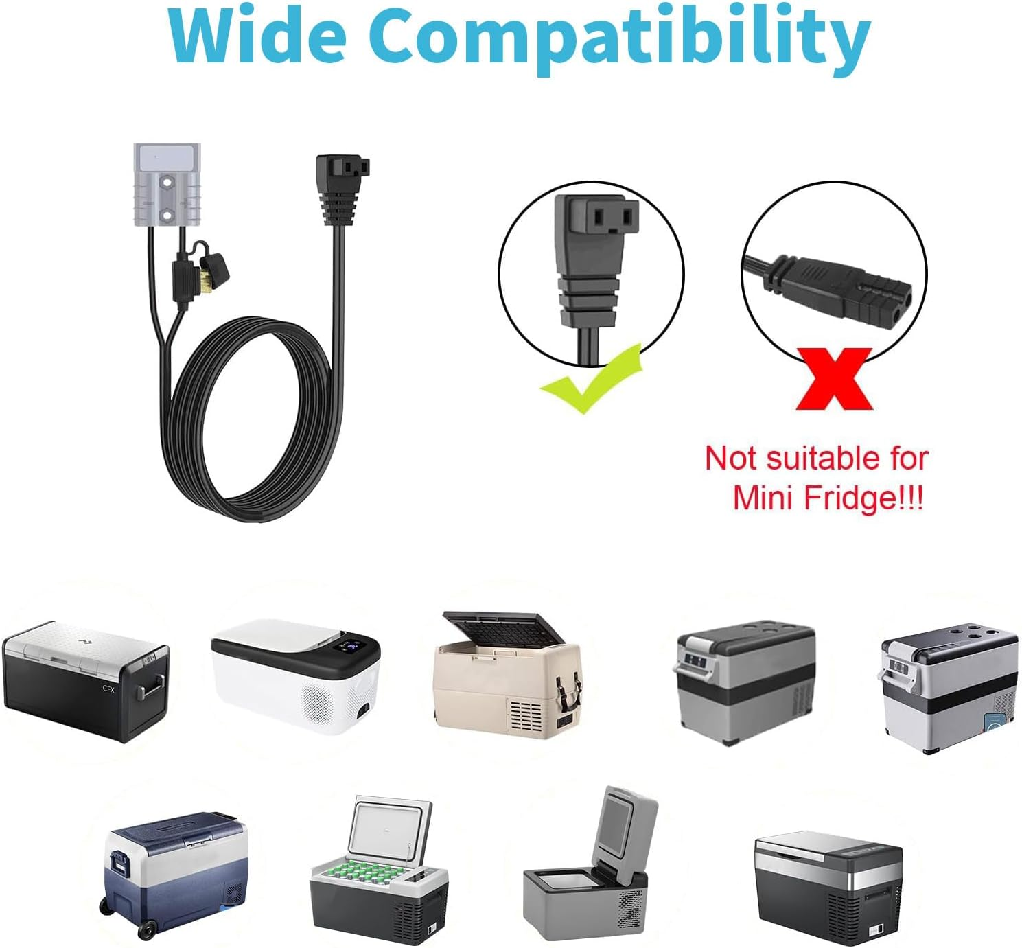 MAEZOE Anderson Plug 50A to Power Cable &ndash; Heavy Duty RV Shore Power Inlet Cord for 12V Fridge, Freezers, Portable Coolers &ndash; High Current, Fire-Resistant, Secure Connection image number 5