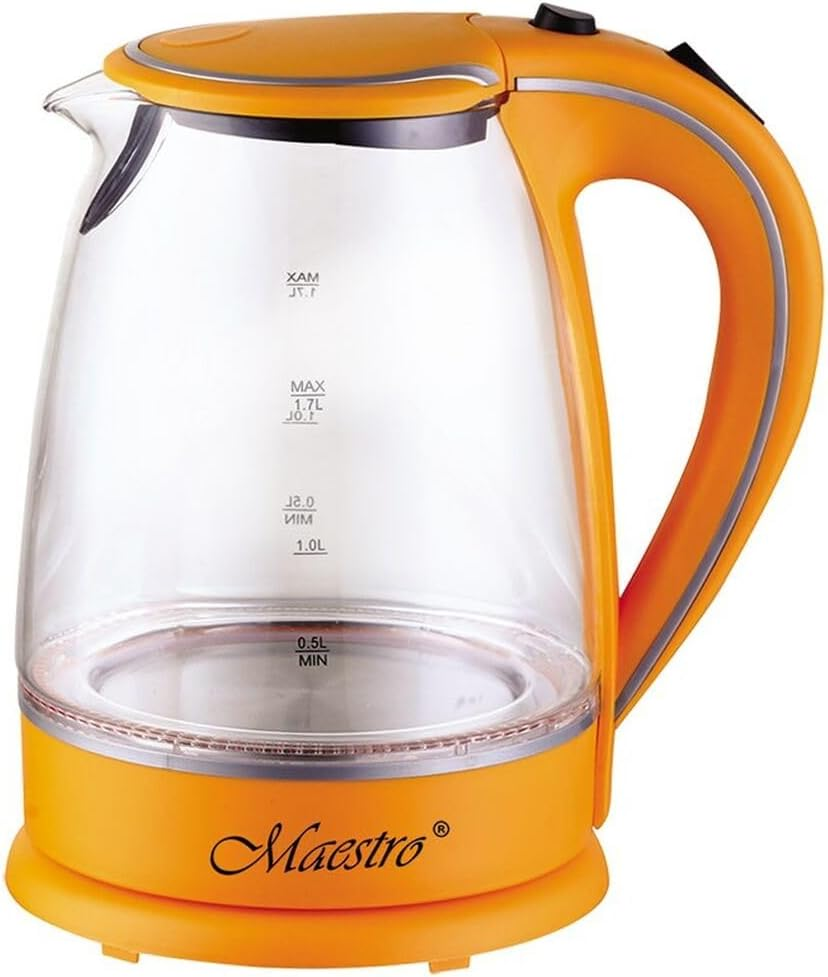 Kettle Feel Maestro MR-064 Orange Transparent Glass 2000 W 1.7 L image number 2