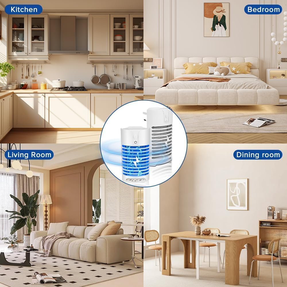 Necomi Mosquito Killer, Electronic Bug Zapper Plug in with UV LED Light, Powerful Electric Mosquito Fly Zapper, Insect Trap Lamp for Indoor (2 Pack) image number 2