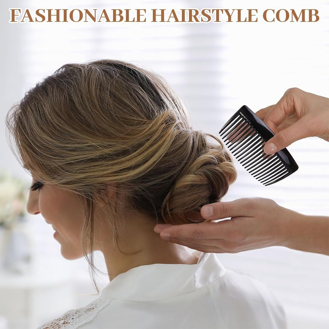 IBXWMNG Pack of 8 Hair Combs for Cliping, French Side Combs Mini Hair Side Combs Vintage Style Comb Clips Hair Side Combs Accessories for Women Girls All Hair Types image number 4