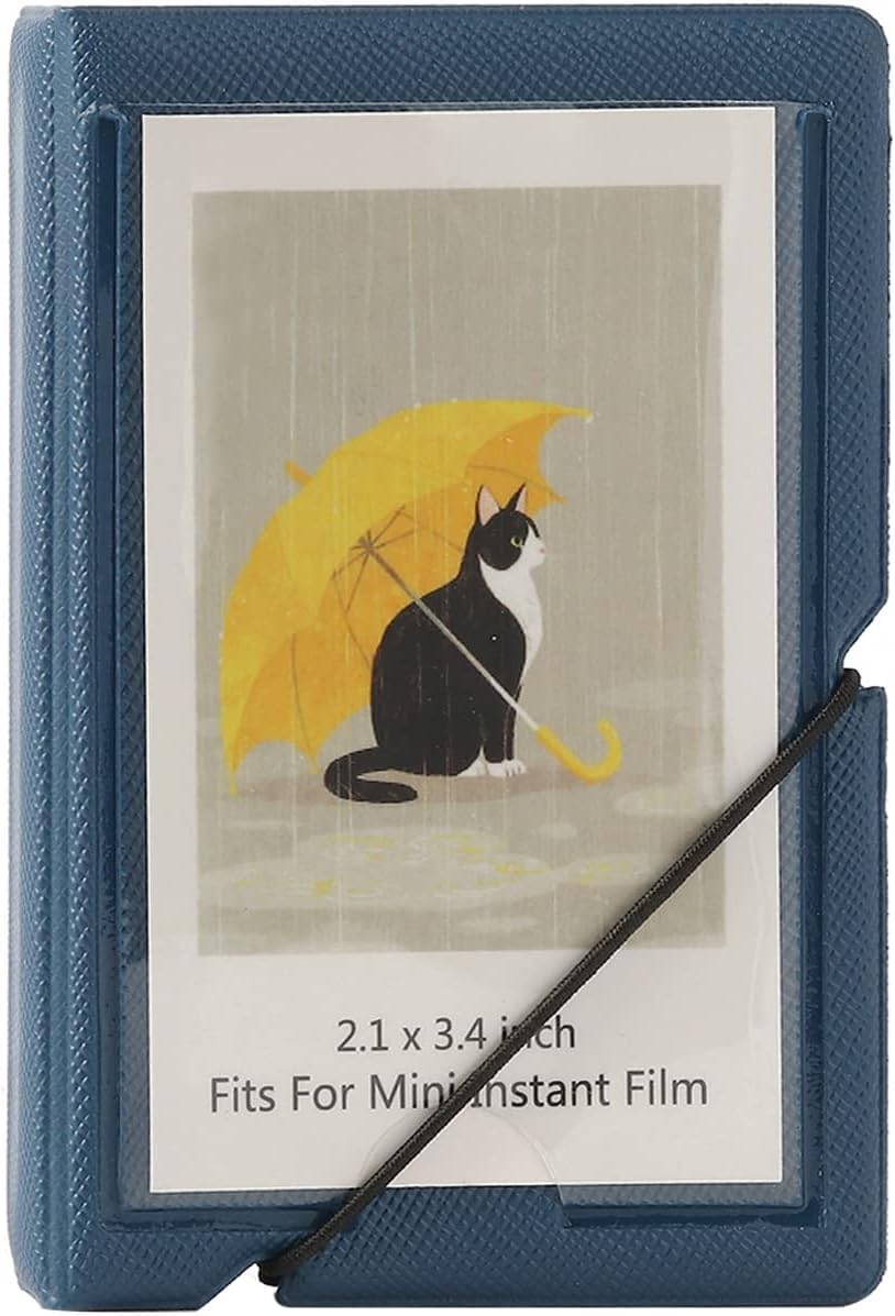 Mini Instant Film Polaroid Photo Album Book for 3 Inch Fujifilm Instax Mini 12 11 9 99 8 7+ 40 EVO Camera Film, HP Sprocket, K-Pop Photocards (Dark Blue, 1 Pack) image number 5