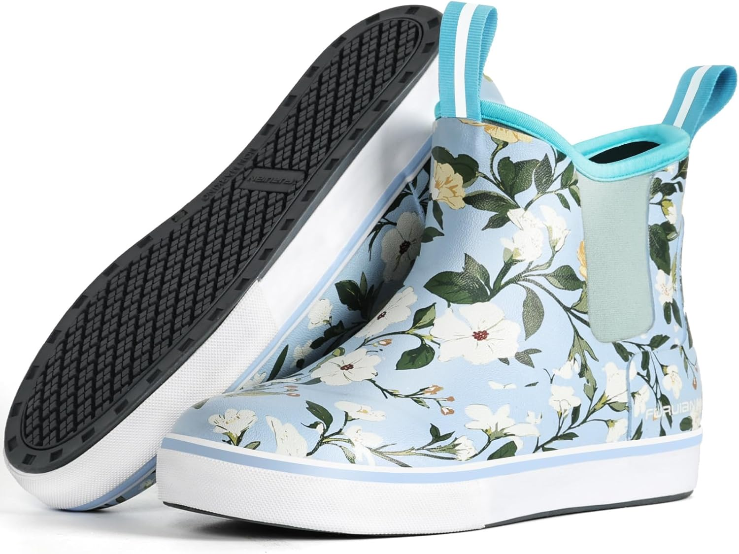 Women'S Deck Boots Ankle Rain Boots Fishing Boots Rubber Waterproof Garden Boots Slip-Resistant Outdoor Work Shoes image number 6