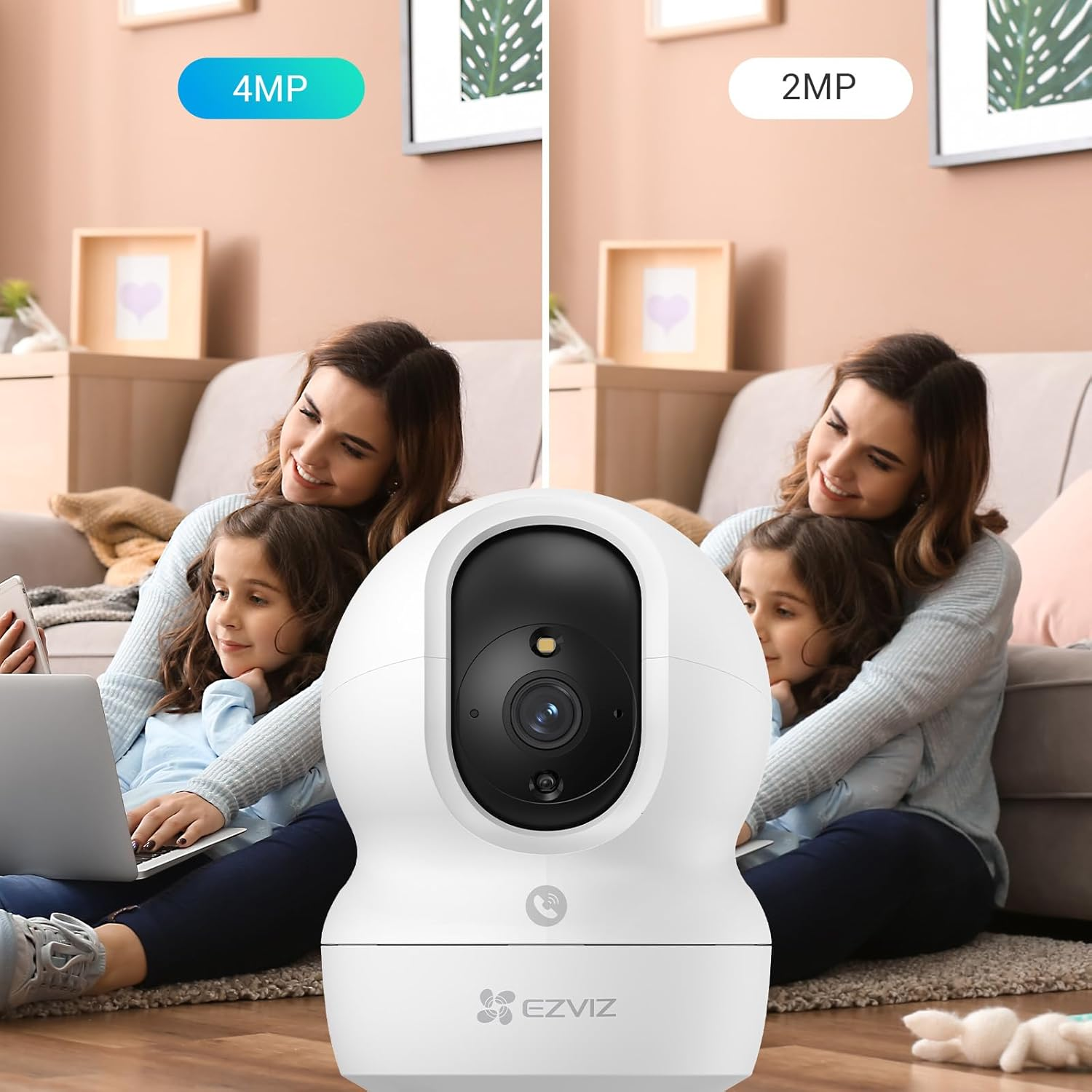 EZVIZ 2K+ Security Camera Indoor, Baby Monitor with Cry Detection, 360&deg; PTZ, Pet Camera, Color Night Vision, Auto Tracking, 2-Way Talk, 2.4G/5Ghz Wifi Camera, Compatible with Alexa (CP1 Pro 4MP) image number 1