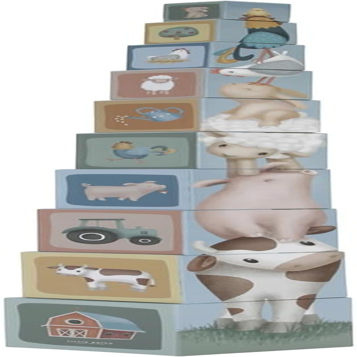 Little Dutch Little Farm Cardboard Building Blocks image number 6