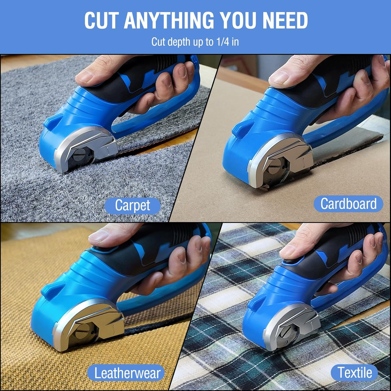 4Smarts Replacement Rotary Blades (2‑Pack) &ndash; 1/4&Prime; Razor‑Sharp Cutter Blades for 4 V Cordless Electric Scissors, 220 RPM High‑Speed Precision Cutter for Cardboard, Leather & Fabric image number 2