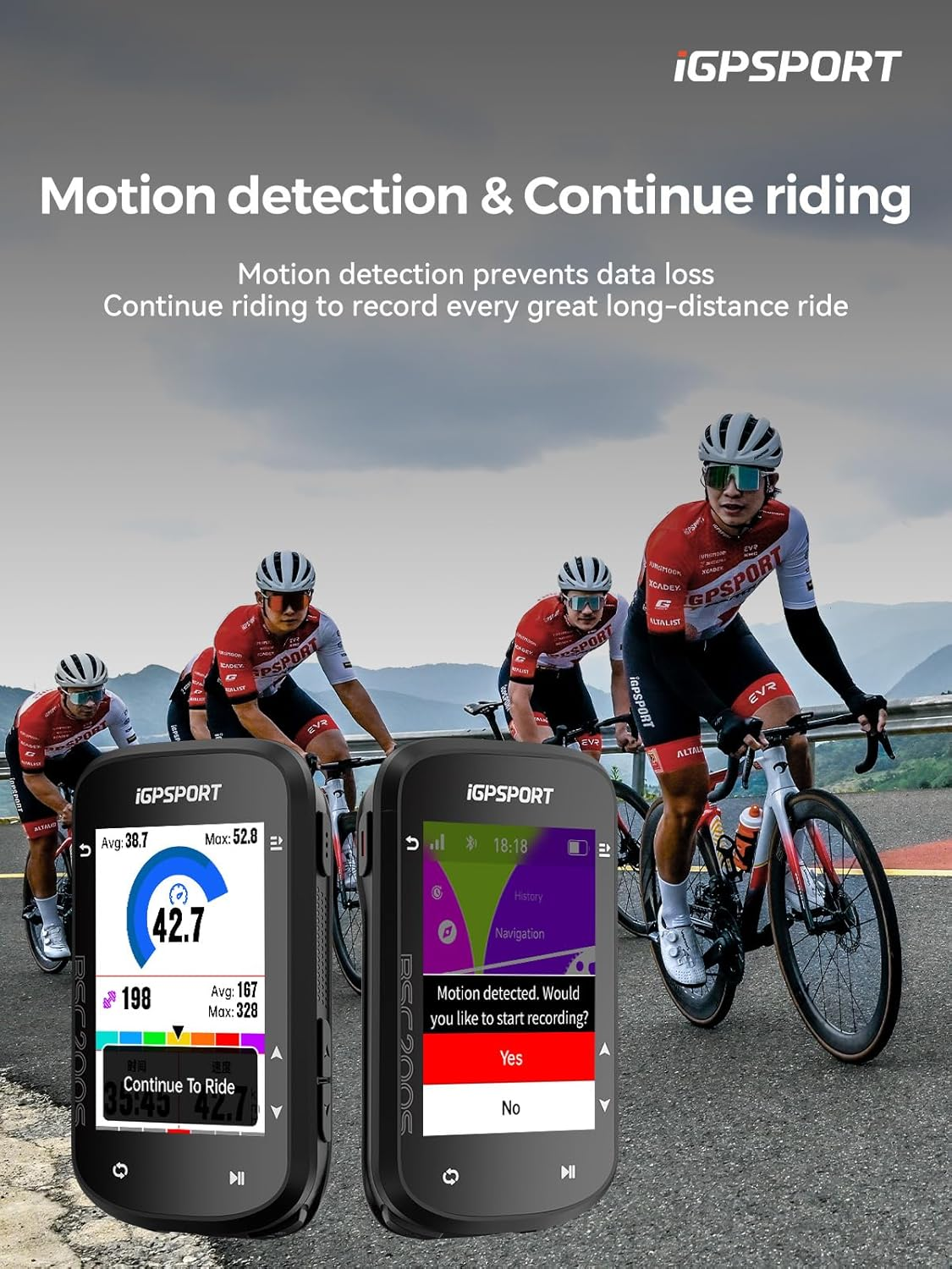 Igpsport BSC200S Bike Computer,Route Navigation,2.4 Inch Colorful Screen,Continuous Ride Logging,Motion Detection,100+Types of Data, Ipx7,Bluetooth 5.0 & Ant+,Intelligent Notification,Strava Sync image number 3