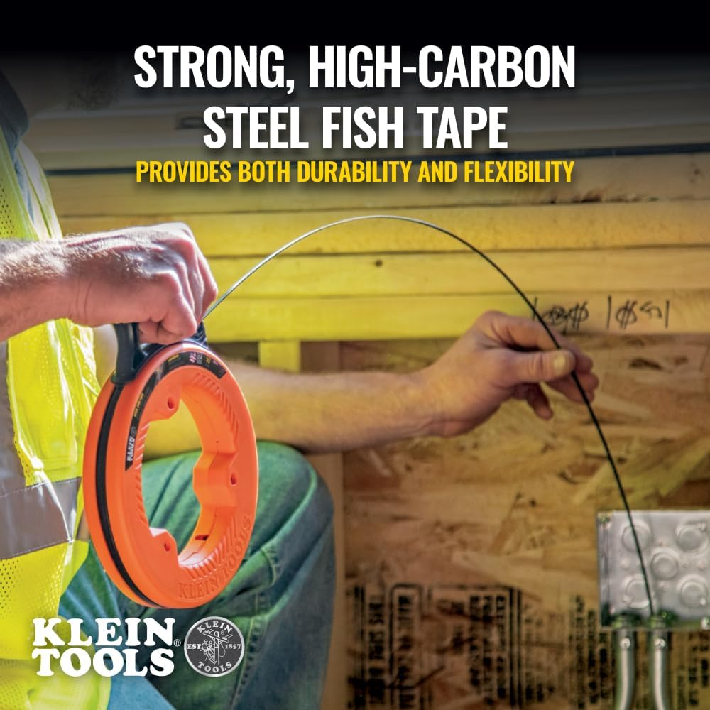 KLEIN TOOLS STEEL FISH TAPE 1/8-INCH X 240-FOOT image number 4